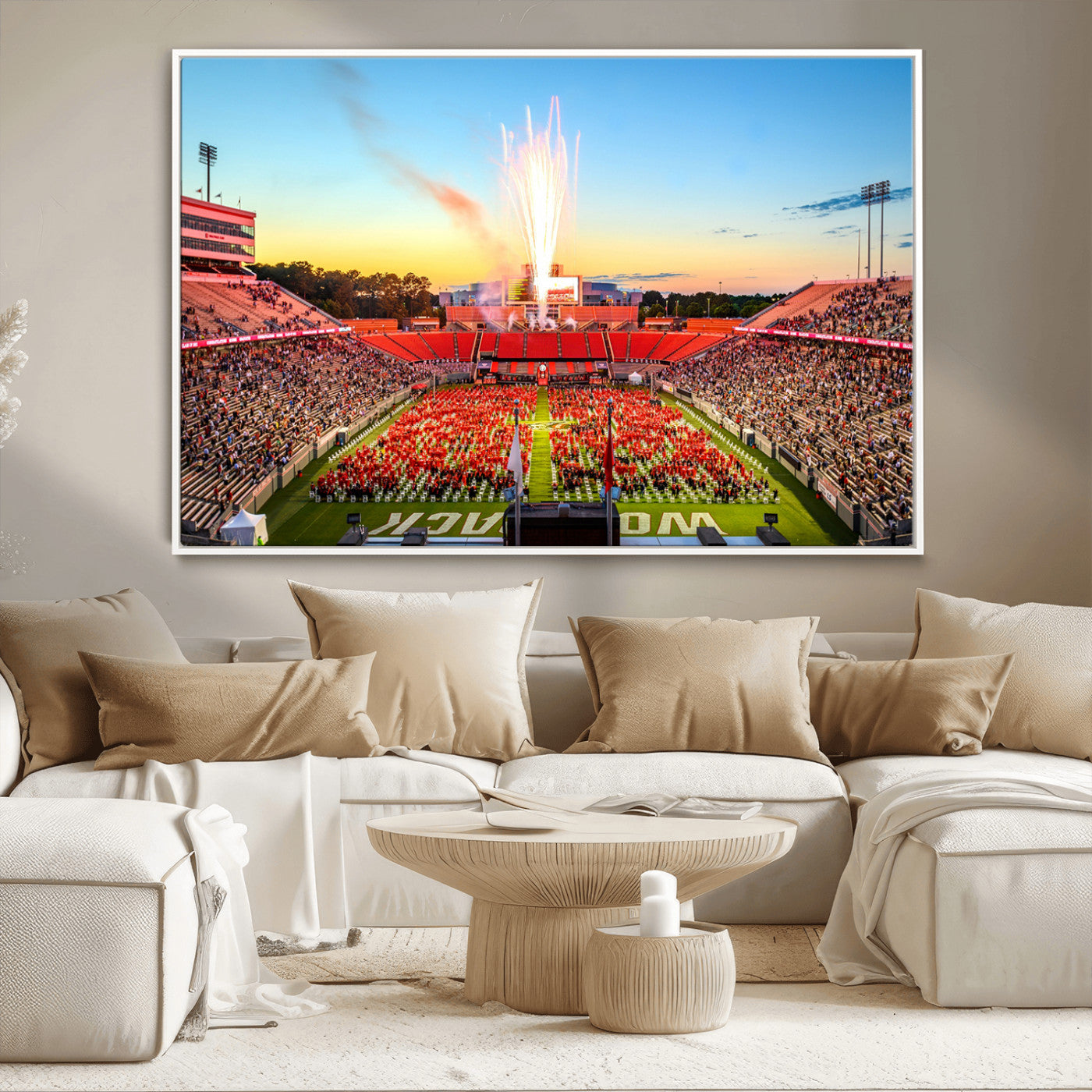 MGV-FC-36X24 - North Carolina State University Canvas Print, North Carolina State University Wolfpack Football Team