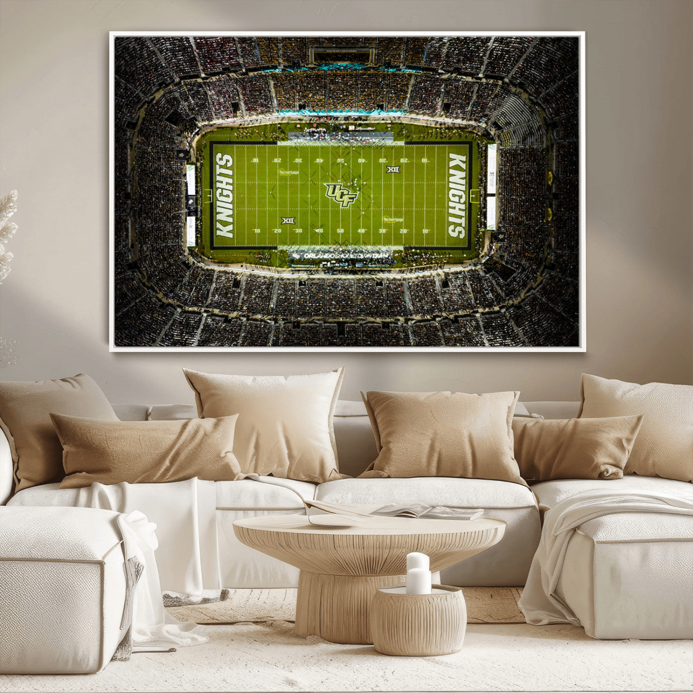MGV-FC-36X24 - UCF Knights Football Team Print - Orlando FBC Mortgage Stadium Wall Art, UCF Knights Canvas Print