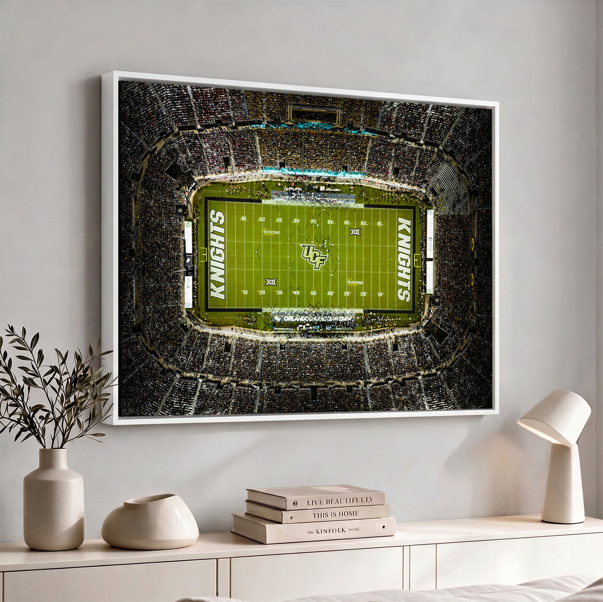 58050-MGV-CV-36X24 - UCF Knights Football Team Print - Orlando FBC Mortgage Stadium Wall Art, UCF Knights Canvas Print