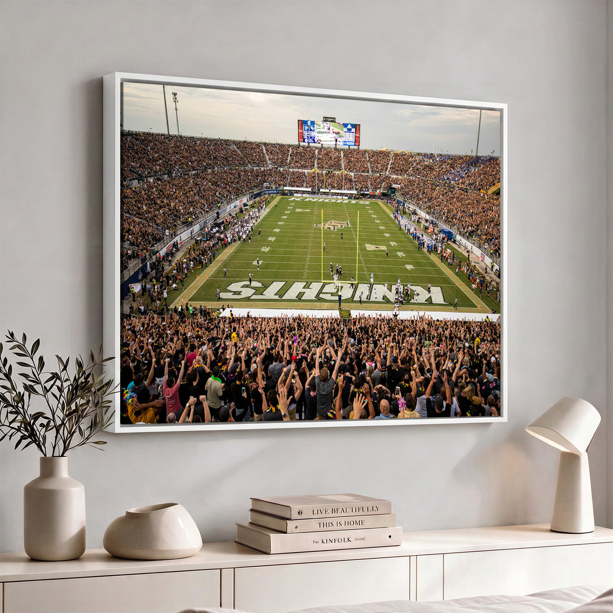 38659-MGV-CV-36X24 - UCF Knights Football Team Print - Orlando FBC Mortgage Stadium Canvas Print