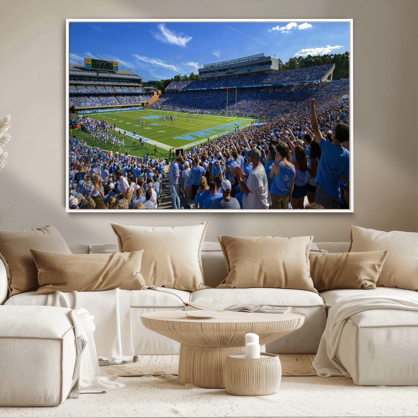 MGV-FC-36X24 - University of North Carolina Tar Heels Team Canvas Print - Chapel Hill Kenan Memorial Stadium Wall
