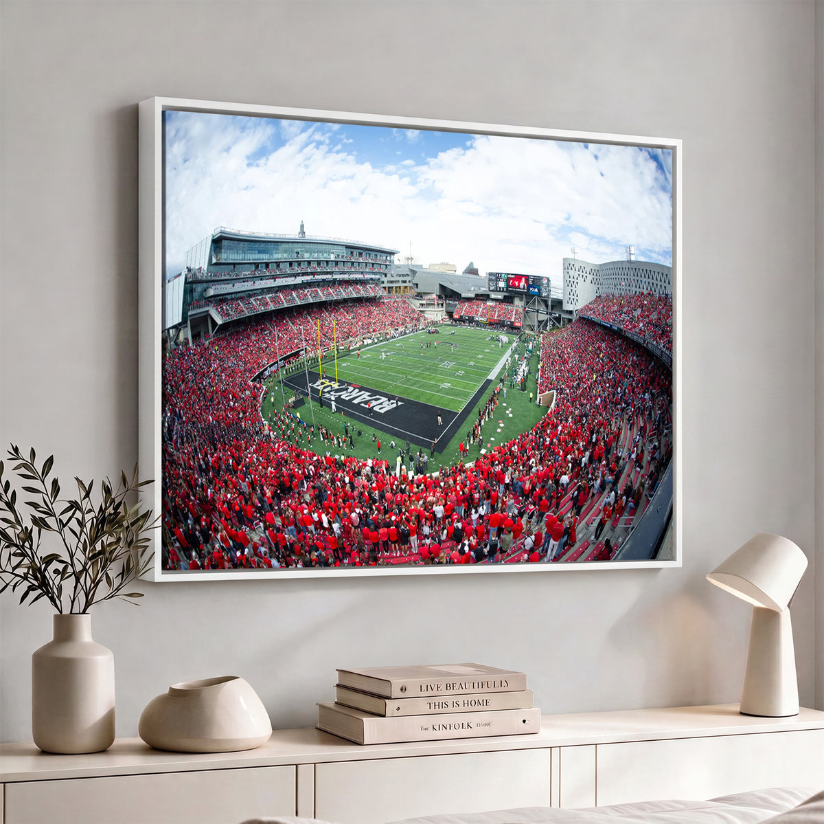 54070-MGV-CV-36X24 - Cincinnati Bearcats Football Team Print - Nippert Stadium Wall Art Canvas Print