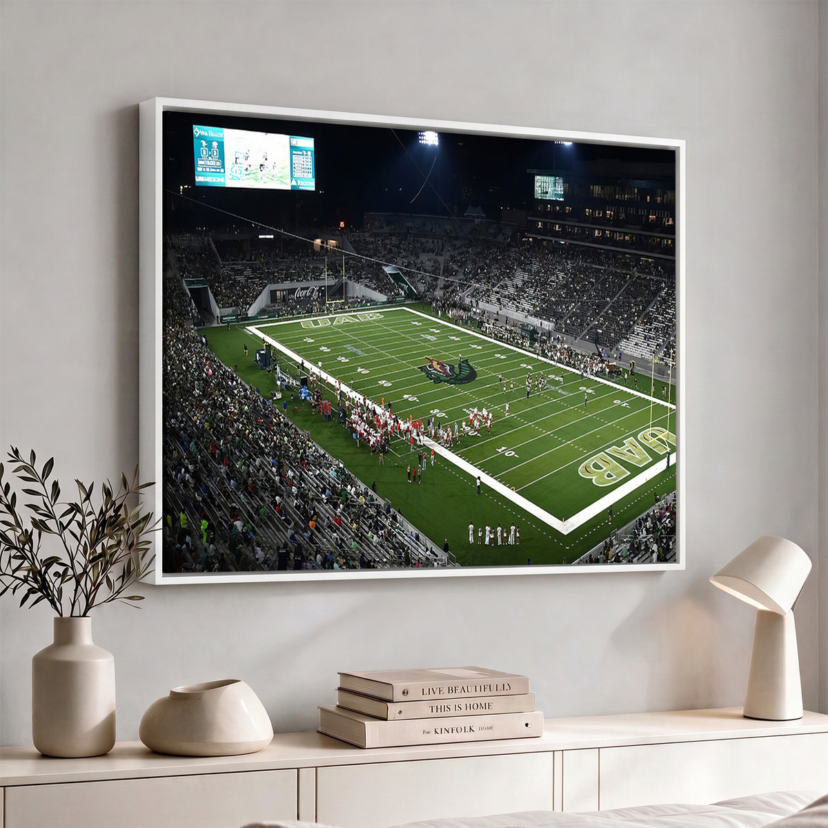 81740-MGV-CV-36X24 - UAB Blazers Football Team Print - Birmingham Protective Stadium Wall Art Canvas Print