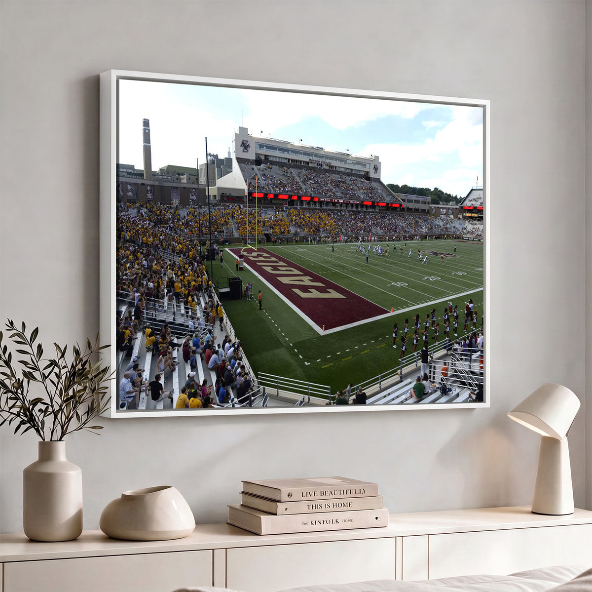 61503-MGV-CV-36X24 - Boston College Eagles Football Team Print - Boston Alumni Stadium Wall Art Canvas Print