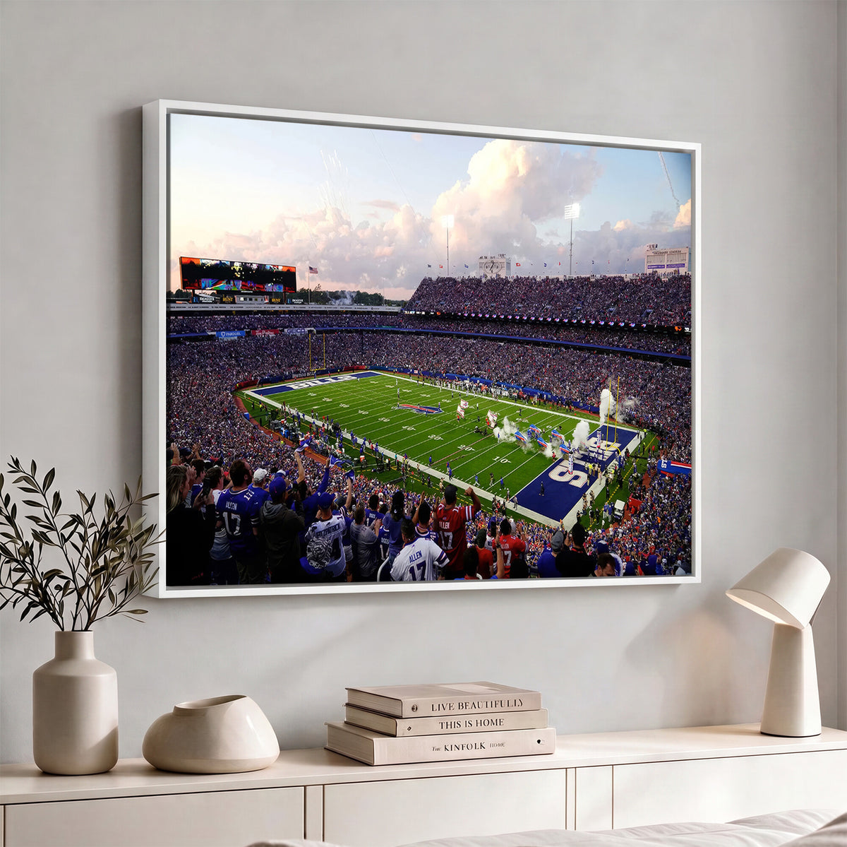 64066-MGV-CV-36X24 - Buffalo Bills Football Team Print - Buffalo Highmark Stadium Wall Art Canvas Print
