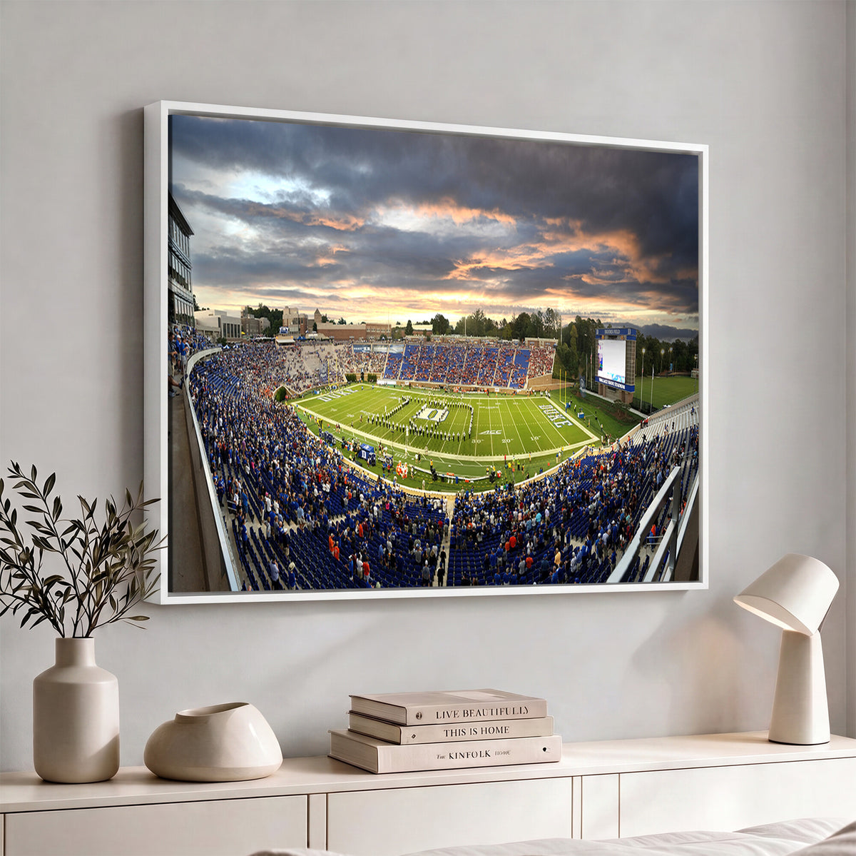 60433-MGV-CV-36X24 - Duke University Blue Devils Football Team Print, Durham
