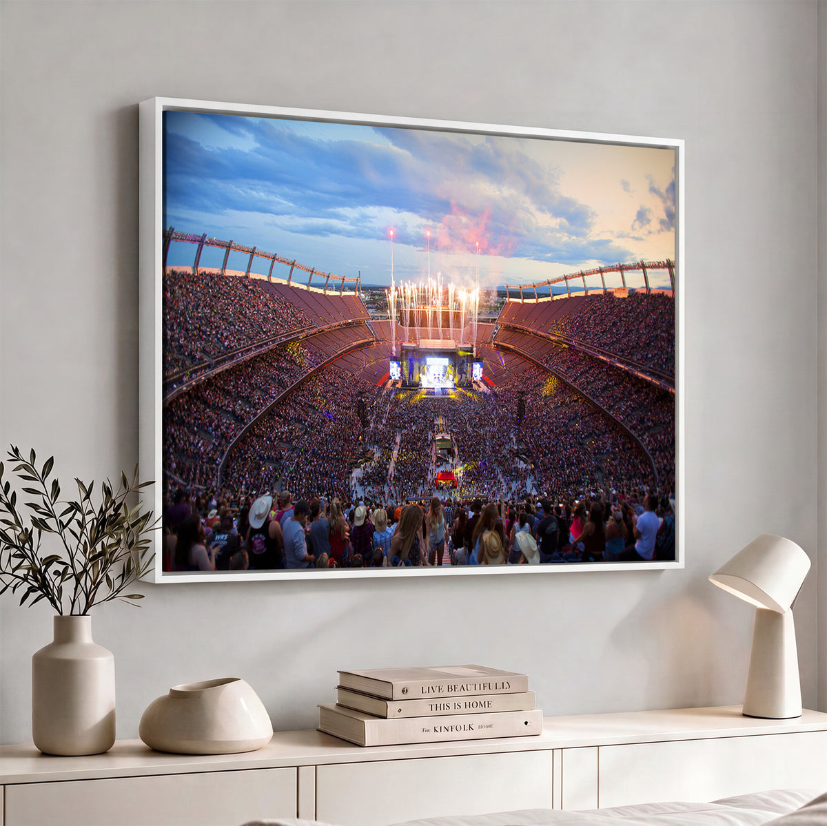 24689-MGV-CV-36X24 - Denver Broncos Football Team Print Canvas, Empower Field
