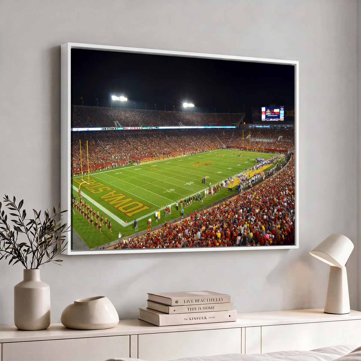 27211-MGV-CV-36X24 - Iowa State University Cyclones Football Team Print, Ames, Extra Large Game Room Wall Decor
