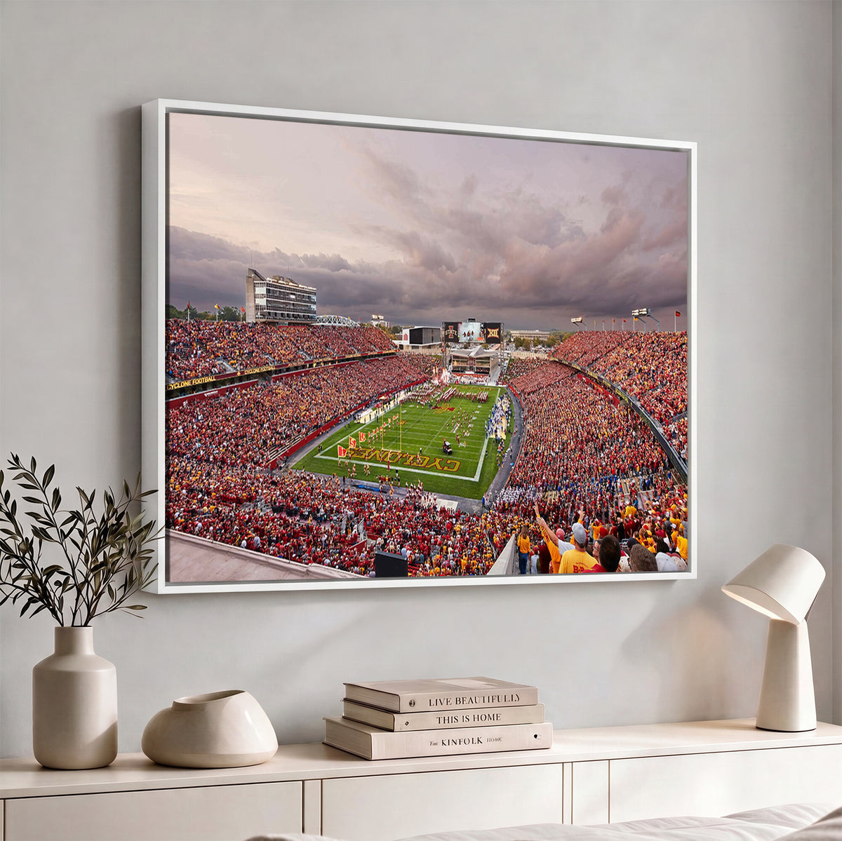 50373-MGV-CV-36X24 - Iowa State University Cyclones Football Team Print, Ames