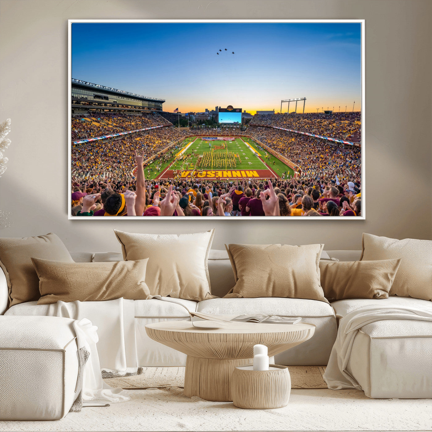 MGV-FC-36X24 - University of Minnesota Golden Gophers Art Print, Football Team Print - Minneapolis Huntington Bank