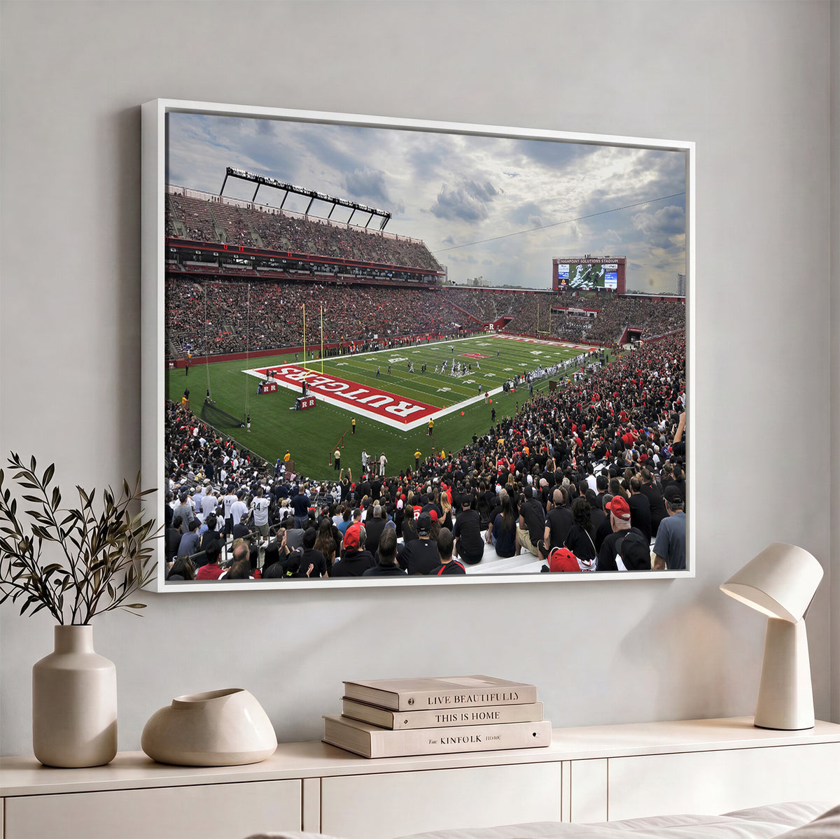 66777-MGV-CV-36X24 - Rutgers Scarlet Knights Football Team Print, SHI Stadium