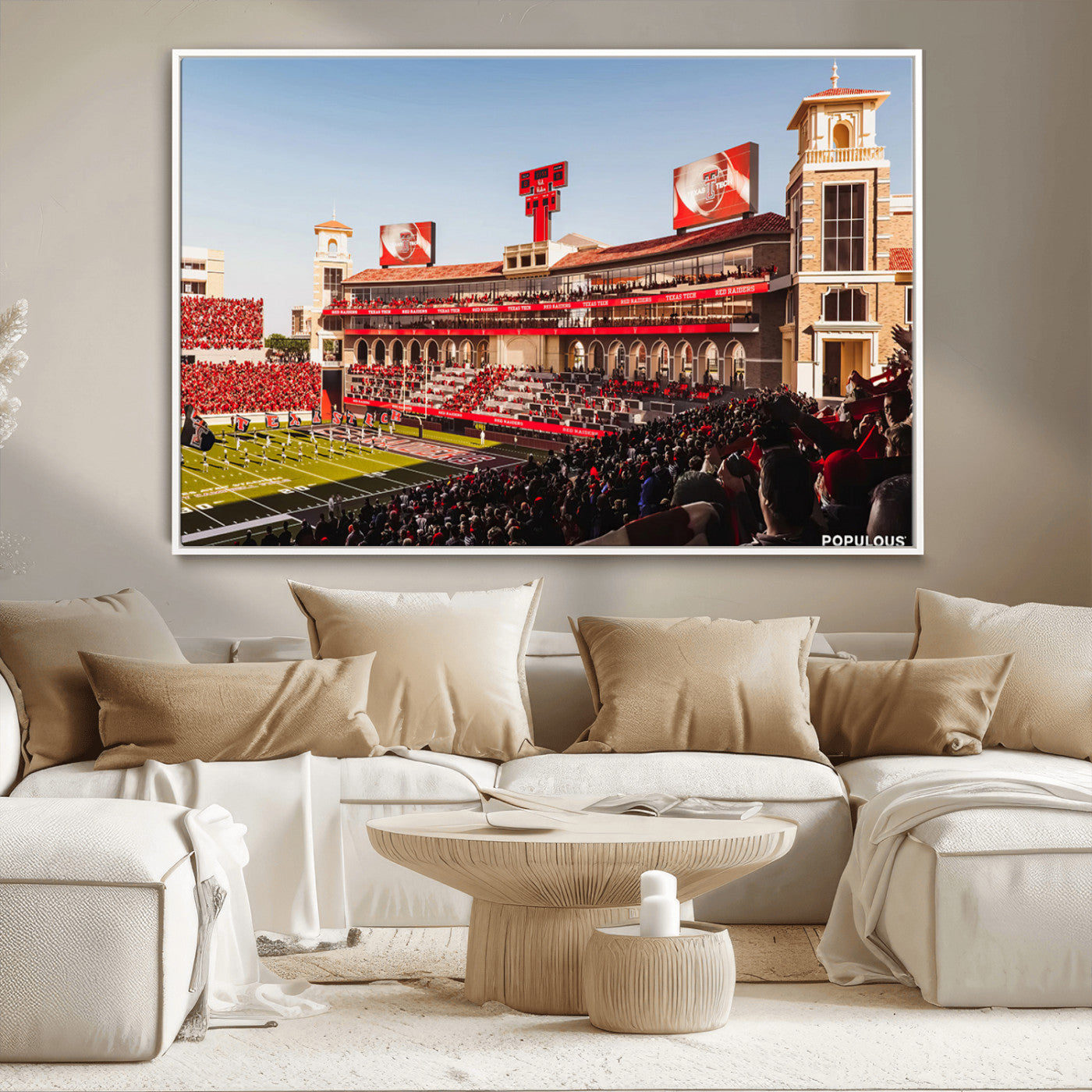 MGV-FC-36X24 - Jones AT&T Stadium Texas Tech Red Raiders Wall Art | Large Att Stadium Canvas Print | College