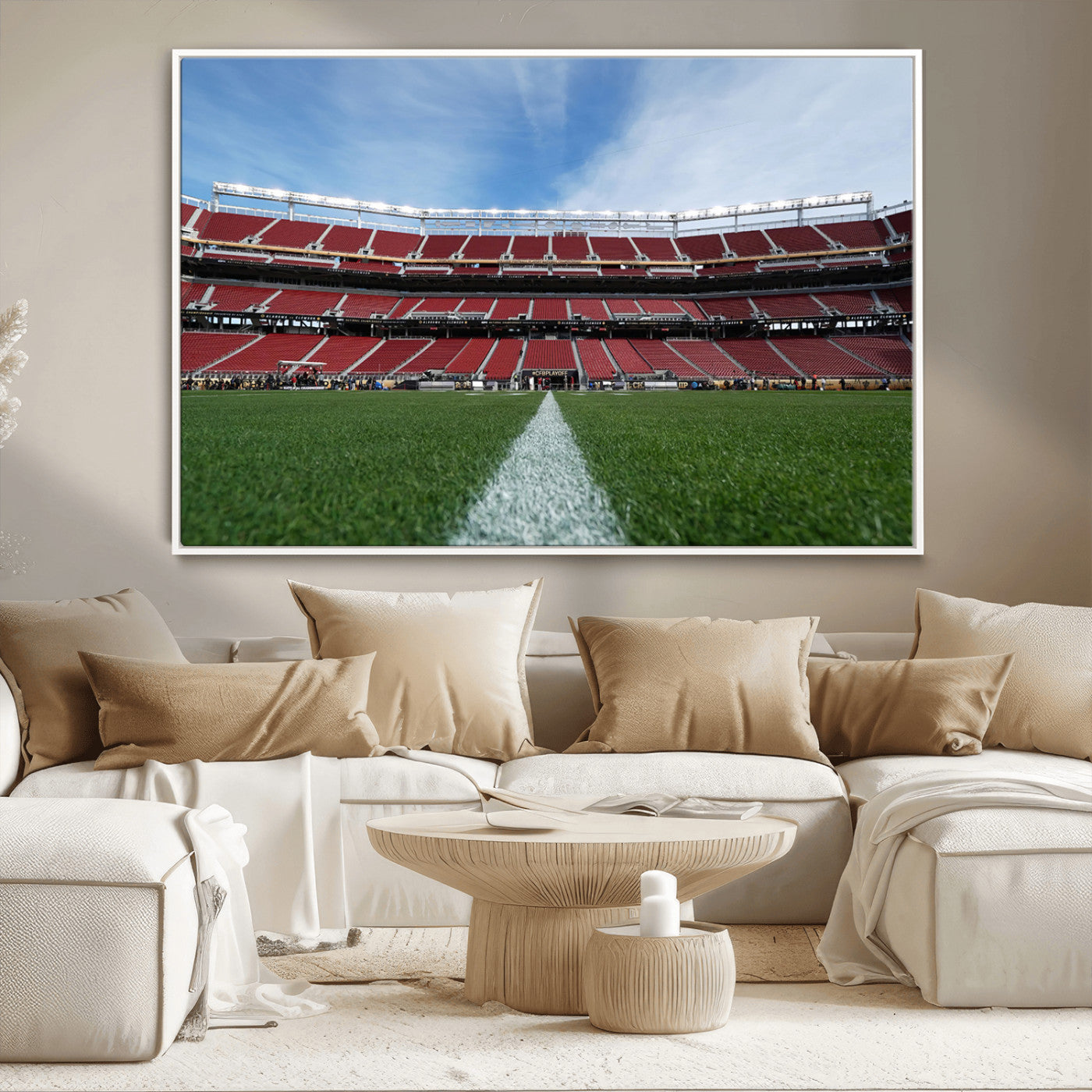 MGV-FC-36X24 - University of Tulsa Golden Hurricane Football Team Print - Tulsa H.A. Chapman Stadium Wall Art
