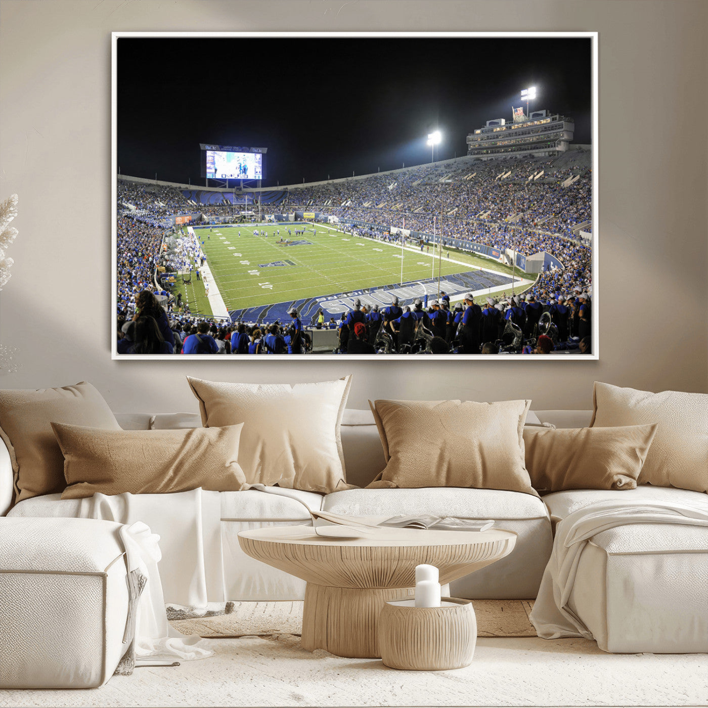 MGV-FC-36X24 - University of Memphis Tigers Football Team Print - Memphis Simmons Bank Liberty Stadium Wall Art