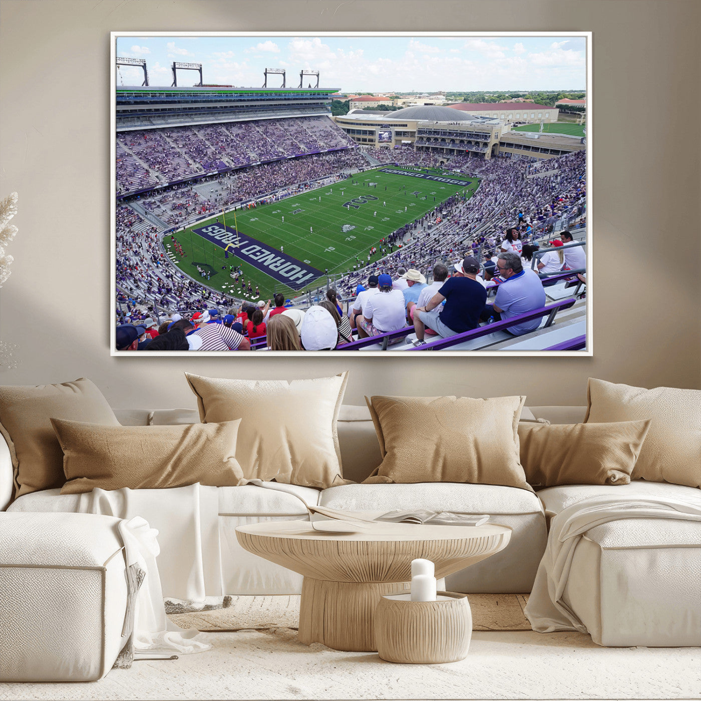 MGV-FC-36X24 - The Texas Christian University TCU Horned Frogs Football Team Print - Fort Worth Amon G. Carter