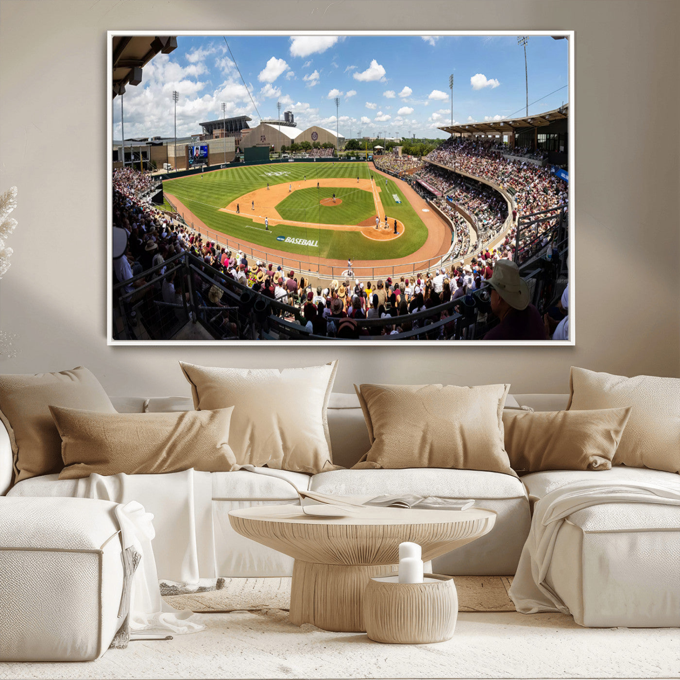 MGV-FC-36X24 - The Texas A&M University Aggies Athletics Team Print - College Station Kyle Field Wall Art Canvas