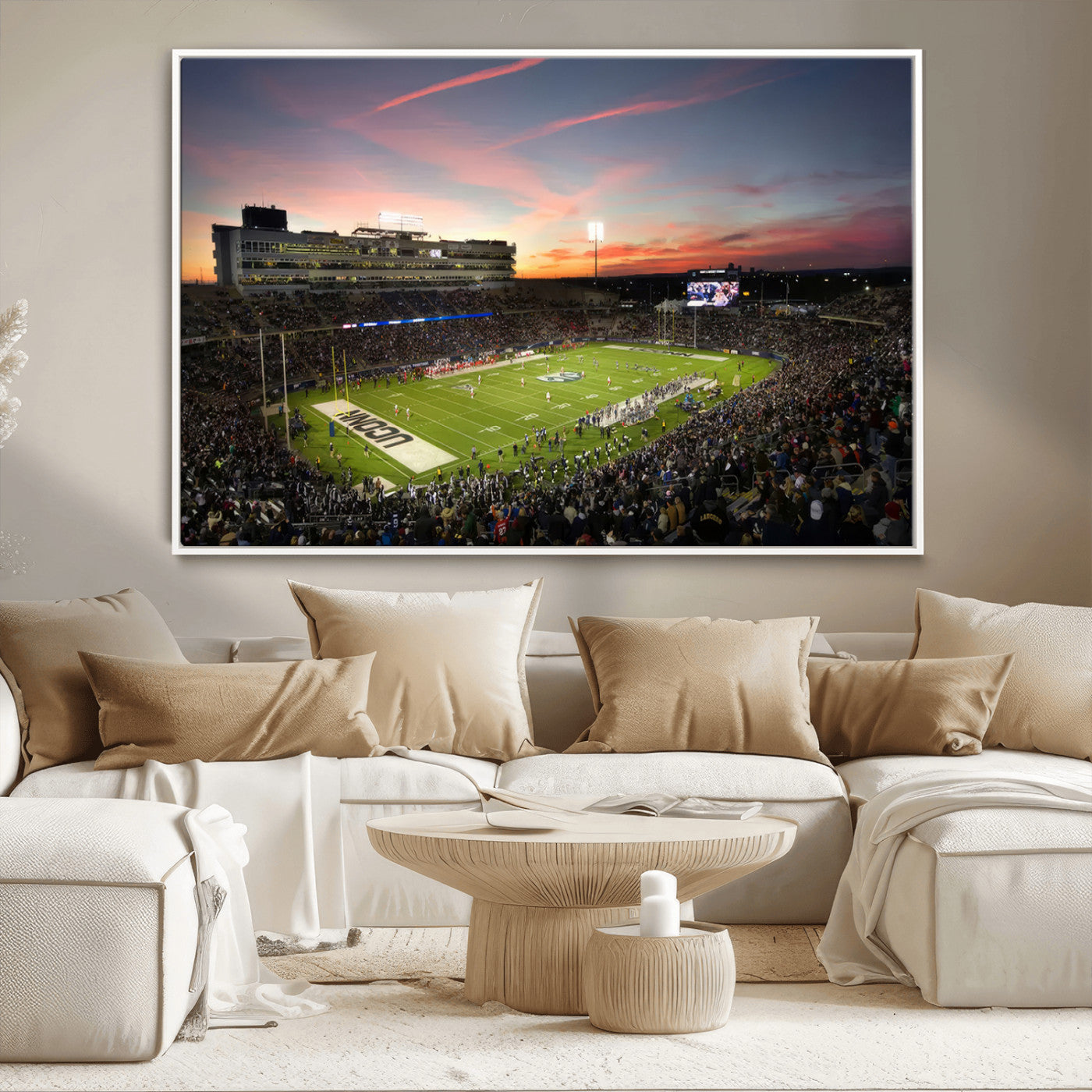 MGV-FC-36X24 - The University of Connecticut UCONN Huskies Football Team Print - East Hartford Pratt & Whitney