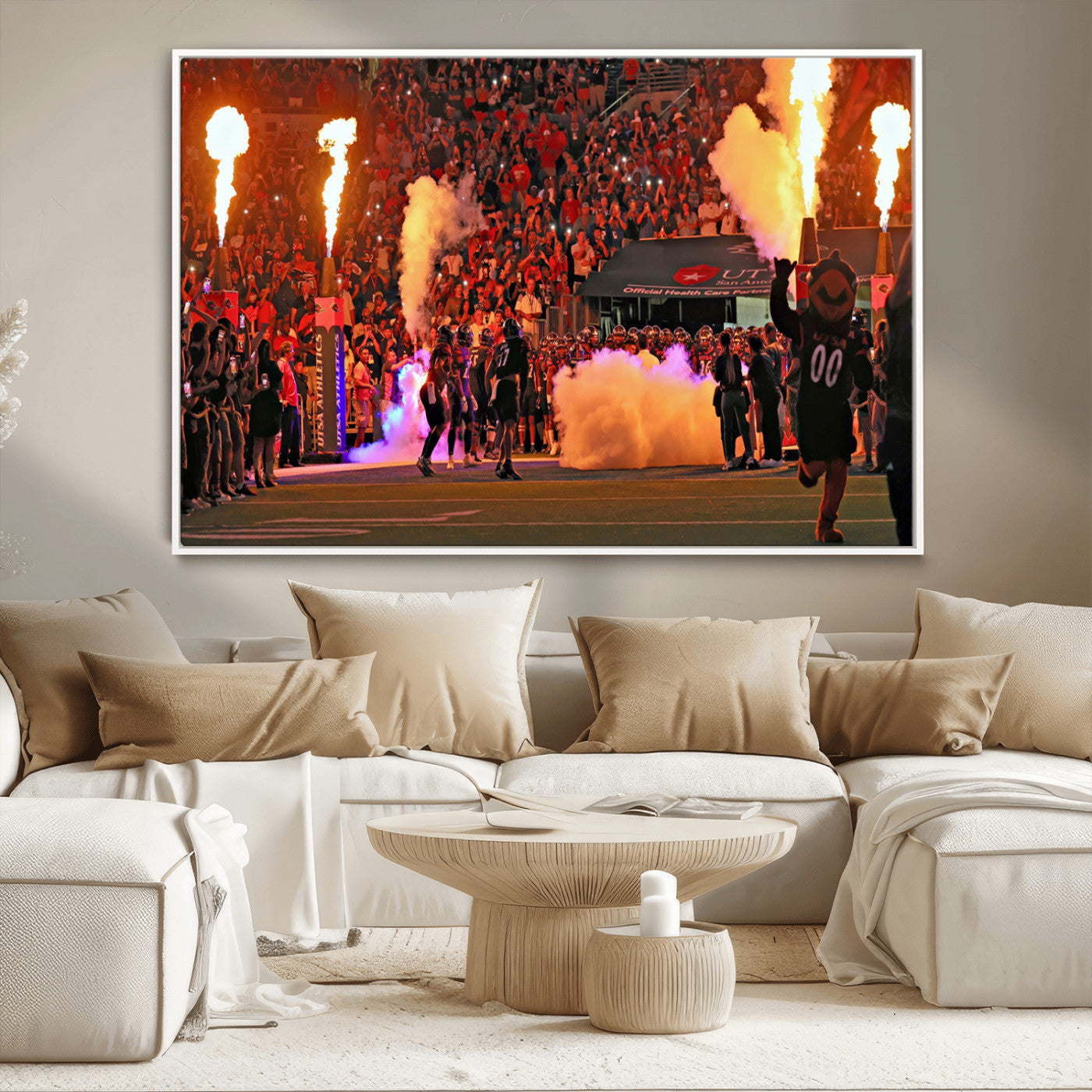 MGV-FC-36X24 - The University of Texas at San Antonio Roadrunners Football Team Print - San Antonio Alamodome Wall