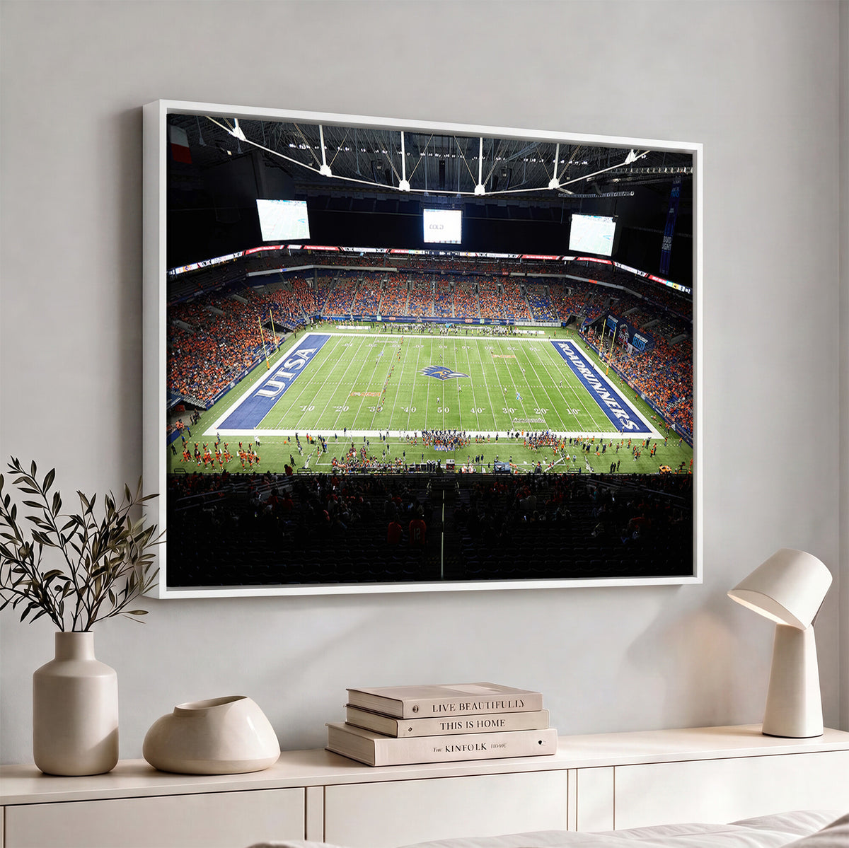 98617-MGV-CV-36X24 - The University of Texas at San Antonio Roadrunners Football Team Print, San Antonio Alamodome