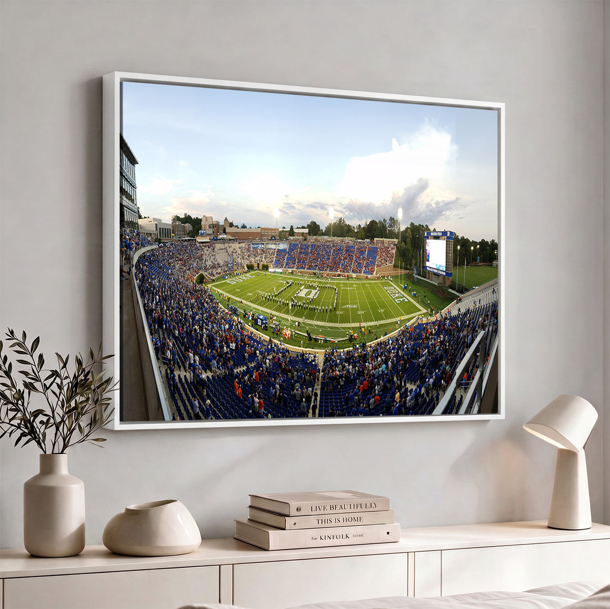 44850-MGV-CV-36X24 - The Duke University Blue Devils Football Team Print, Durham