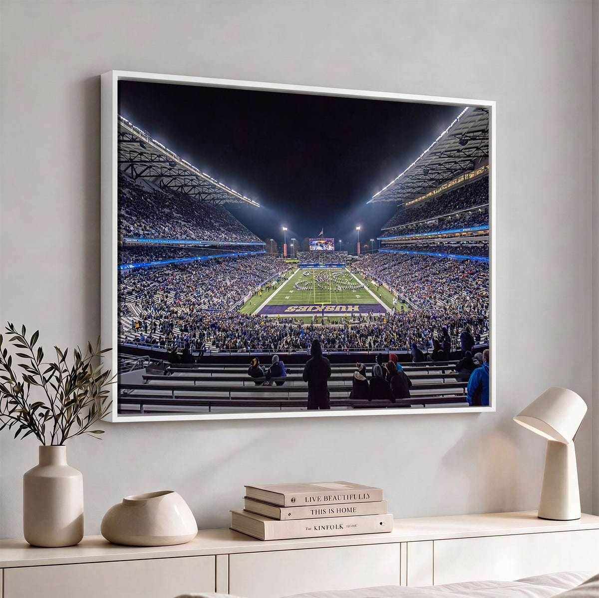 85780-MGV-CV-36X24 - The University of Washington Huskies Football Team Print, Extra Large Game Room Wall Decor