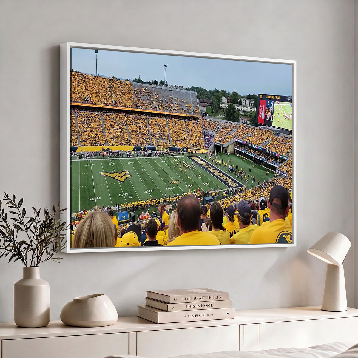 18056-MGV-CV-36X24 - Puskar Stadium Canvas Print Wall Art, Morgantown Print