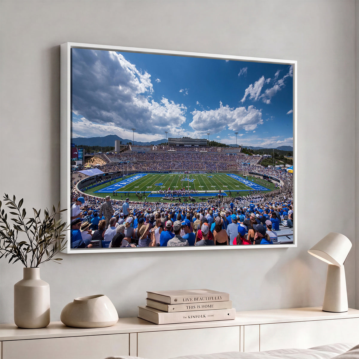 59281-MGV-CV-36X24 - Air Force Falcons Football Team Print, Colorado Springs