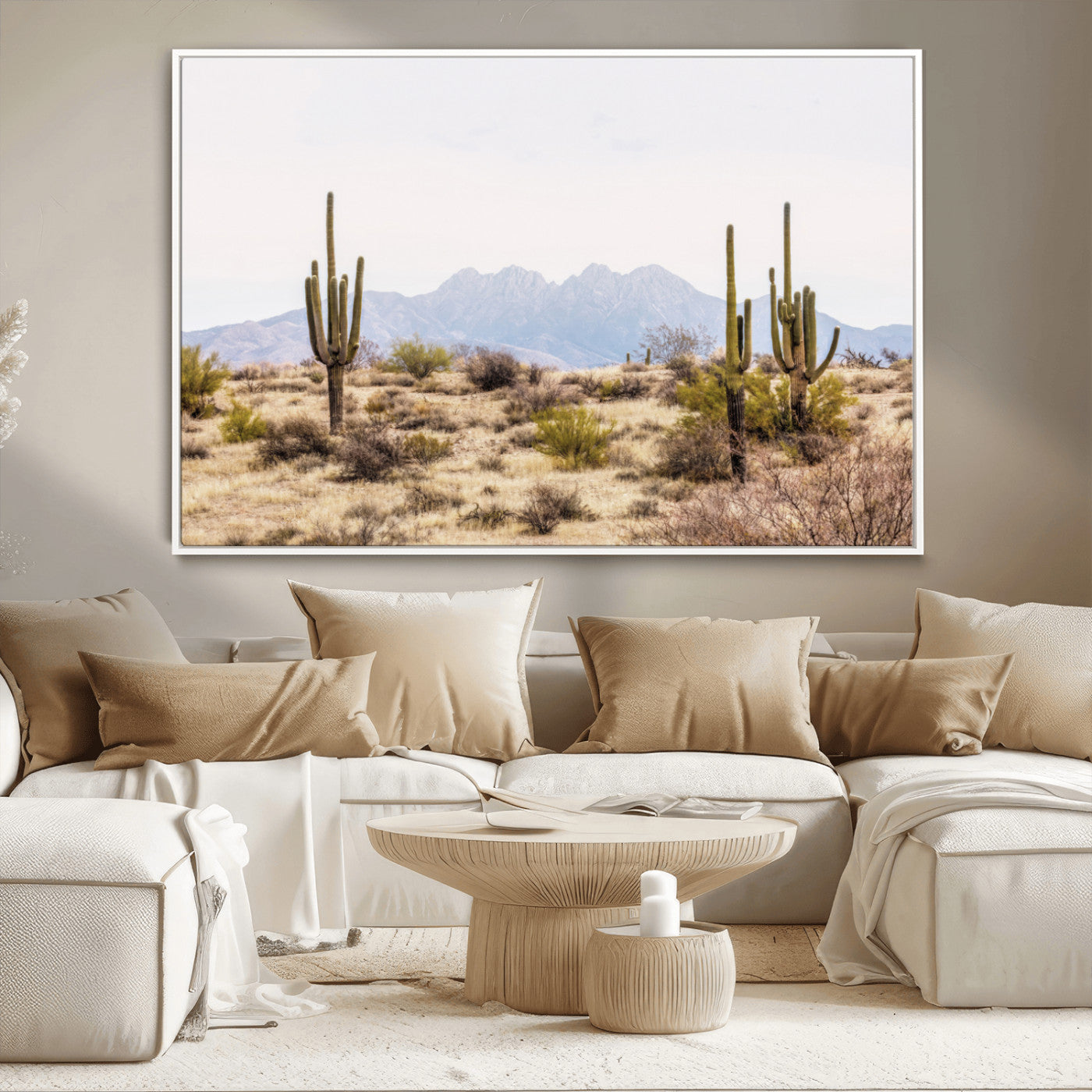 MGV-FC-36X24 - Arizona Desert Wall Art Print | Arizona Desert Canvas Print with Saguaro Cacti | Southwestern