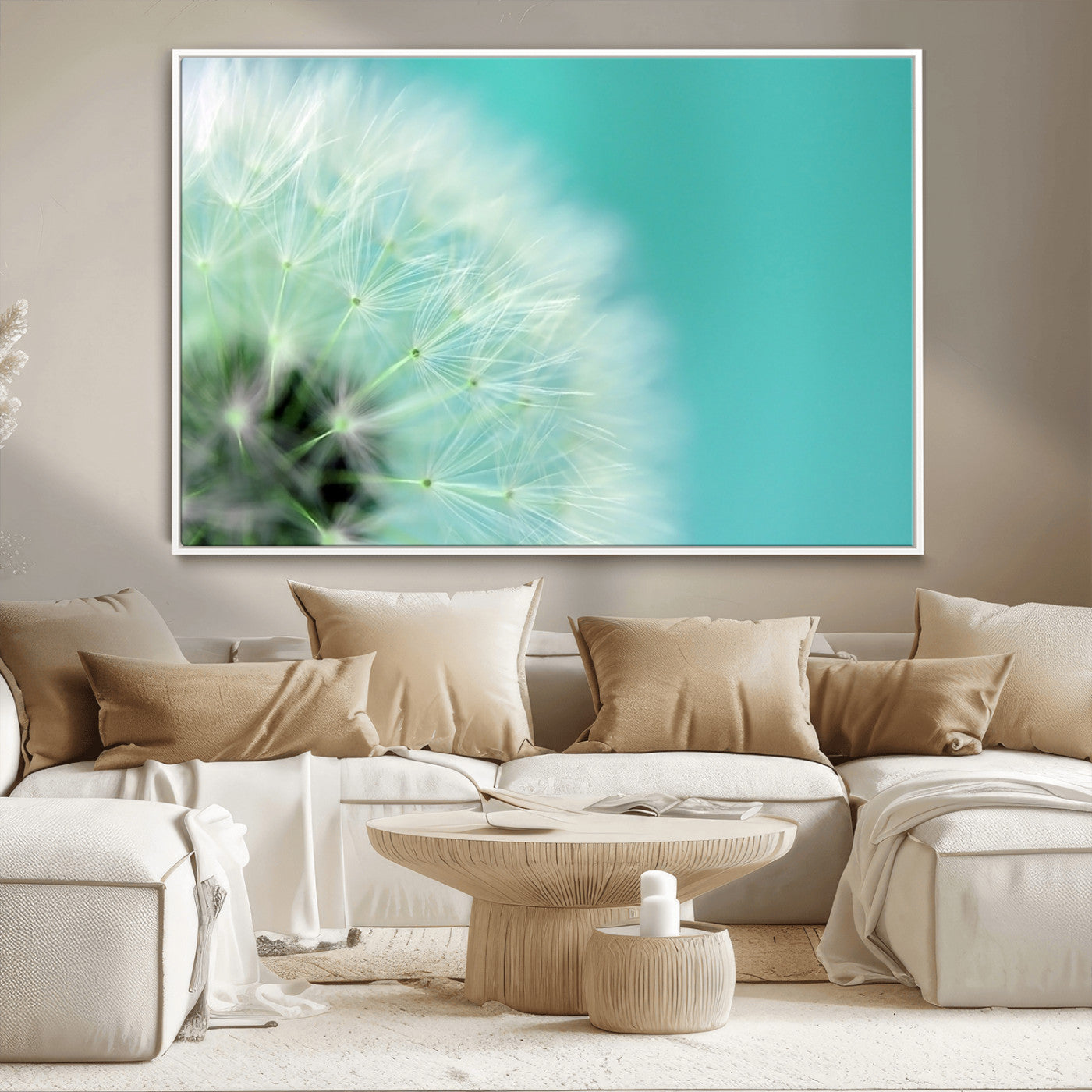 MGV-FC-36X24 - DANDELION Flower Wall Art Canvas Print, Canvas Dandelion Floral Wall Art