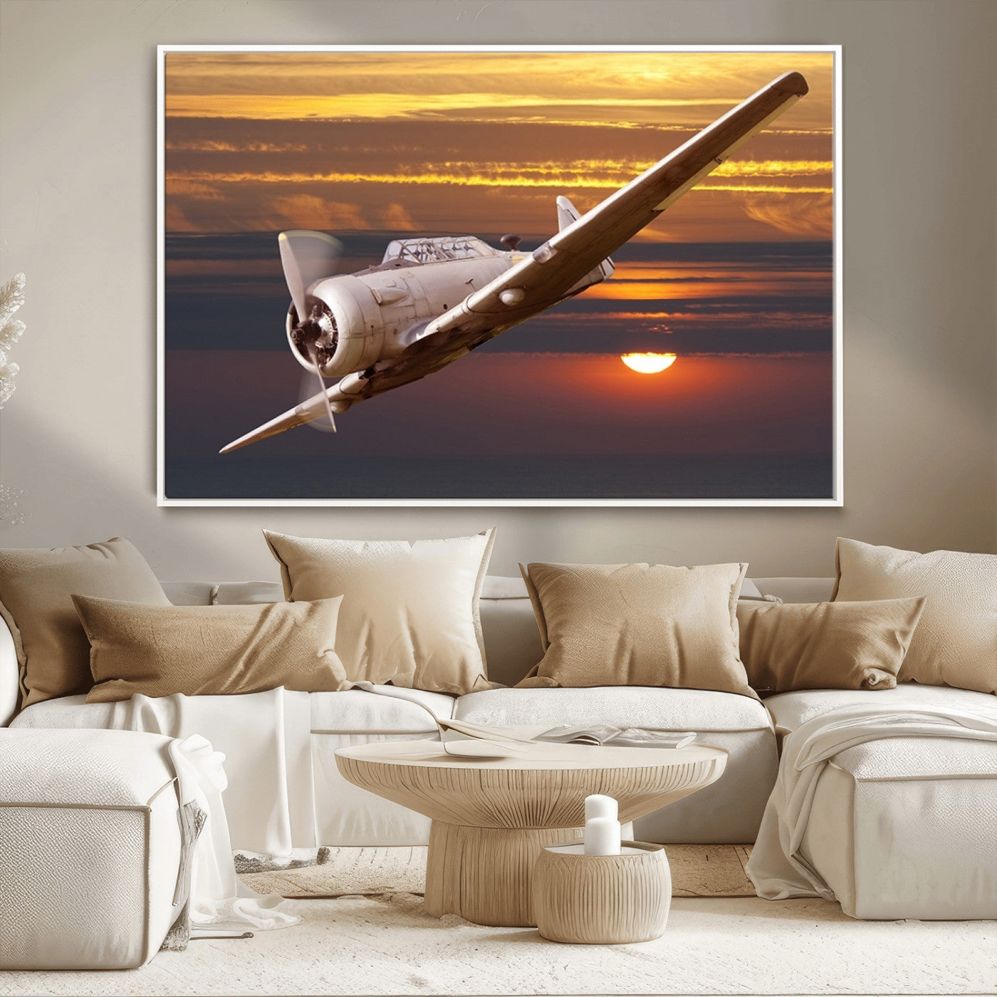 MGV-FC-36X24 - Old War Plane Wall Art Canvas Print