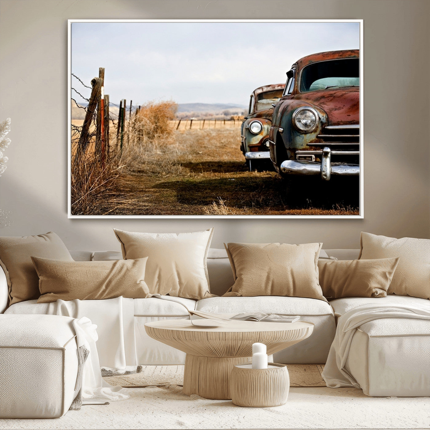 MGV-FC-36X24 - Old Rustic Classic Car Wall Art Canvas Print