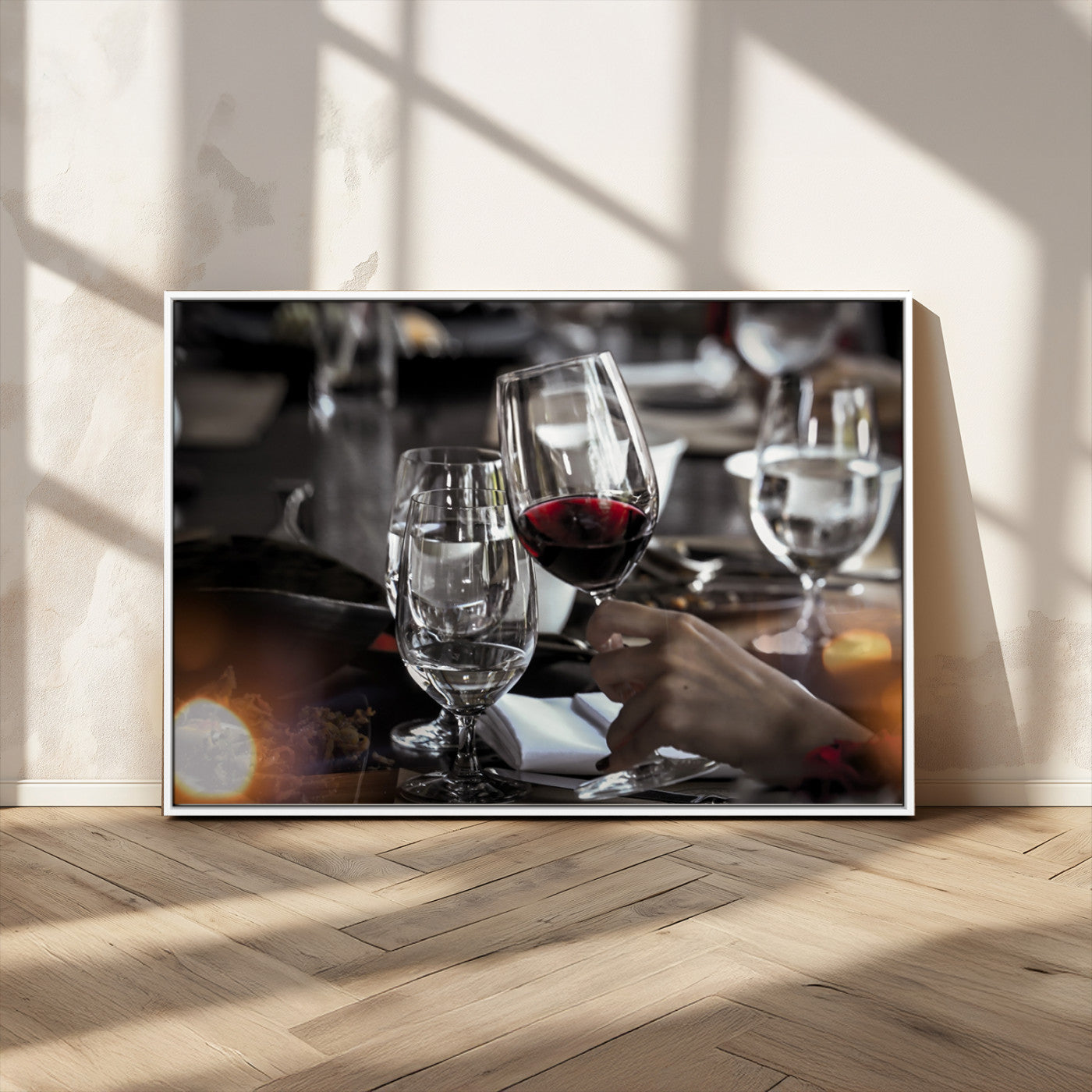 MGV-FC-36X24 - Red Wine and Glass Canvas Print