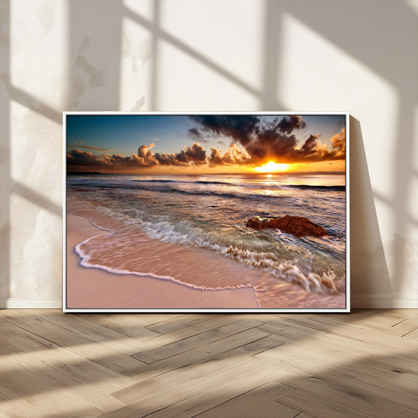 MGV-FC-36X24 - Sunset on Ocean Wall Art Canvas Print