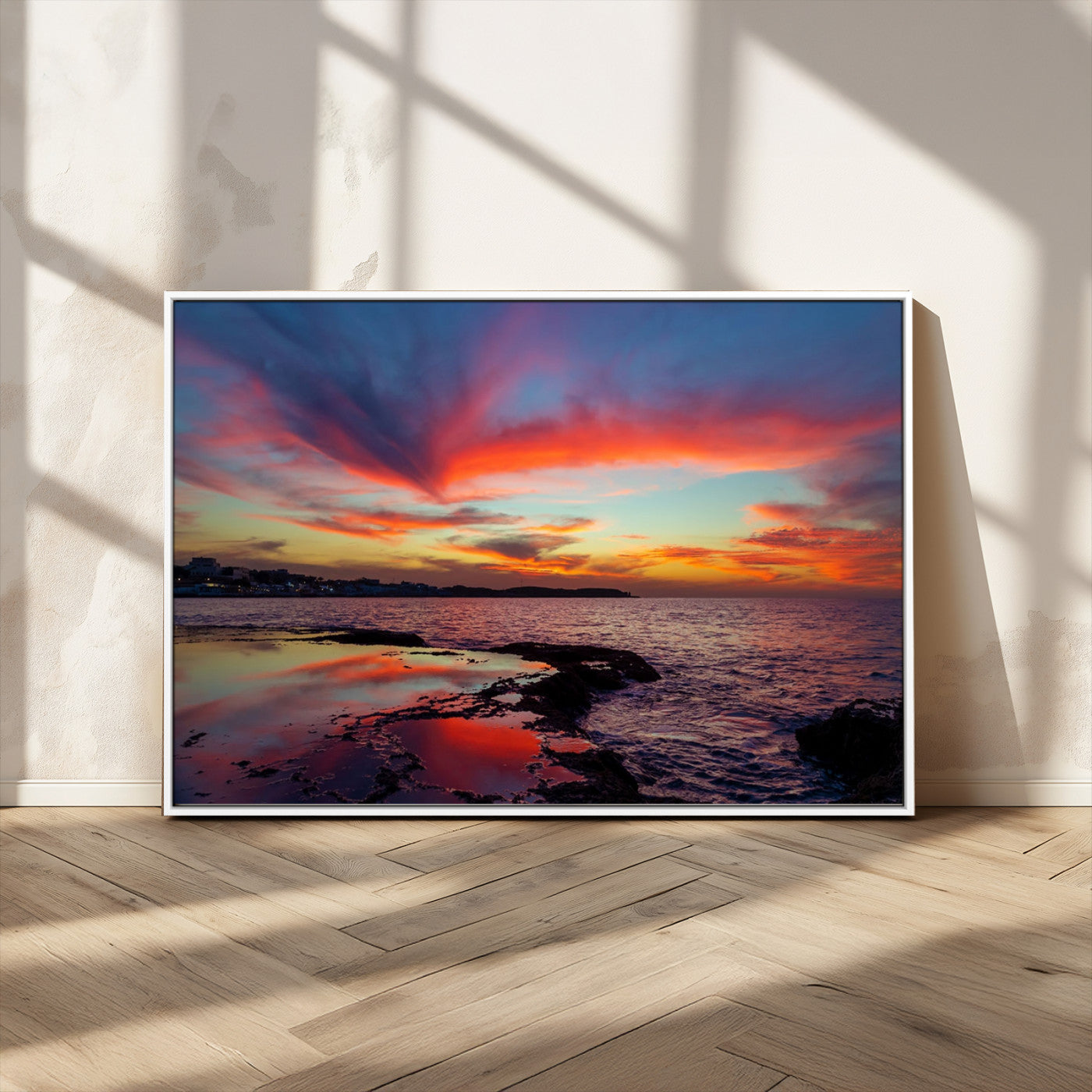 MGV-FC-36X24 - Glorious Sunset on The Beach Wall Art Canvas Print