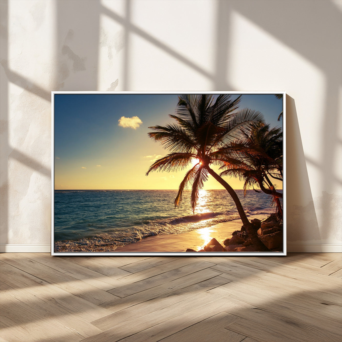MGV-FC-36X24 - Sunset Palm Trees Wall Art Canvas Print