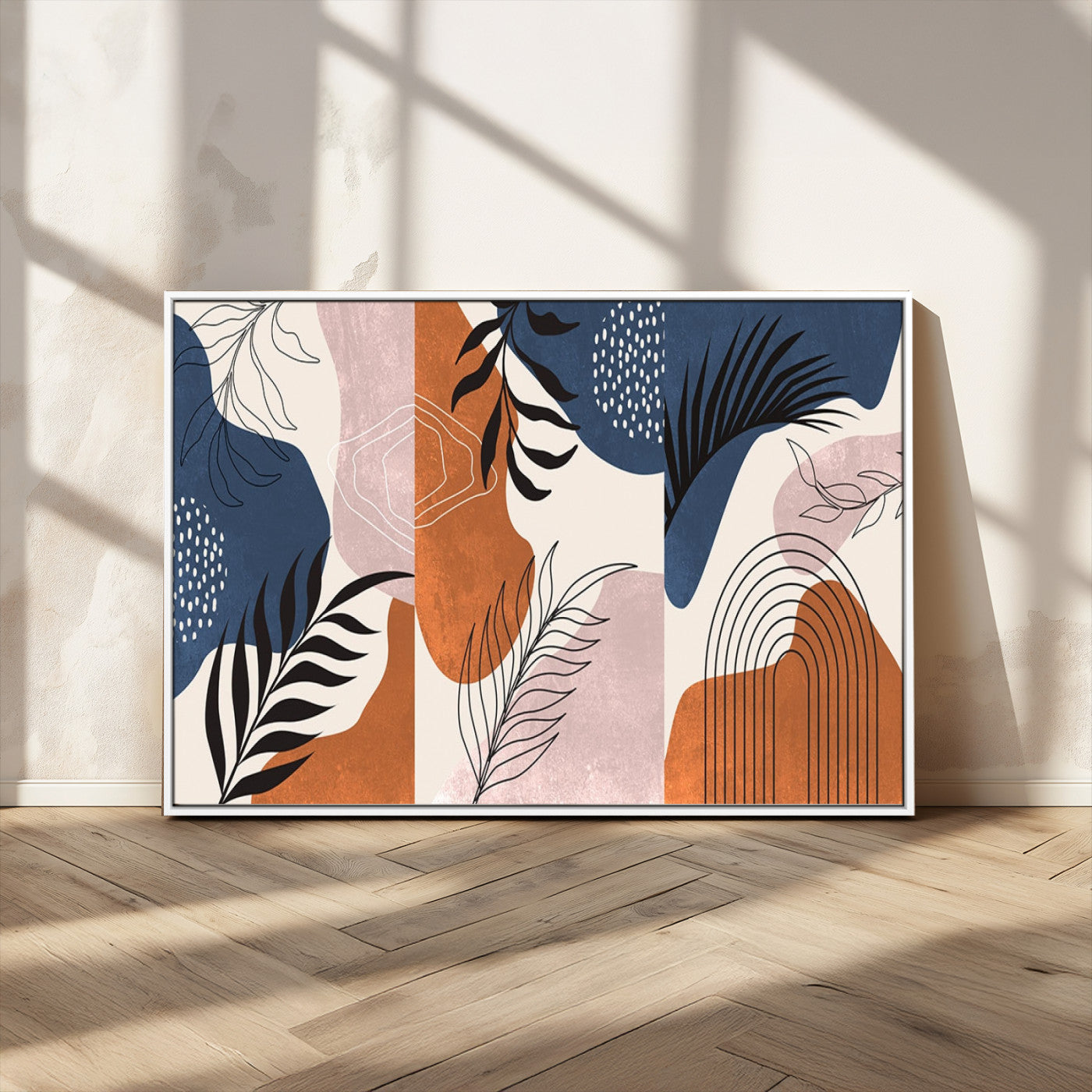 MGV-FC-36X24 - Boho Wall Art Canvas Print Set Mid-Century Prints Bohemian Wall Artwork Prints Boho Neutral,