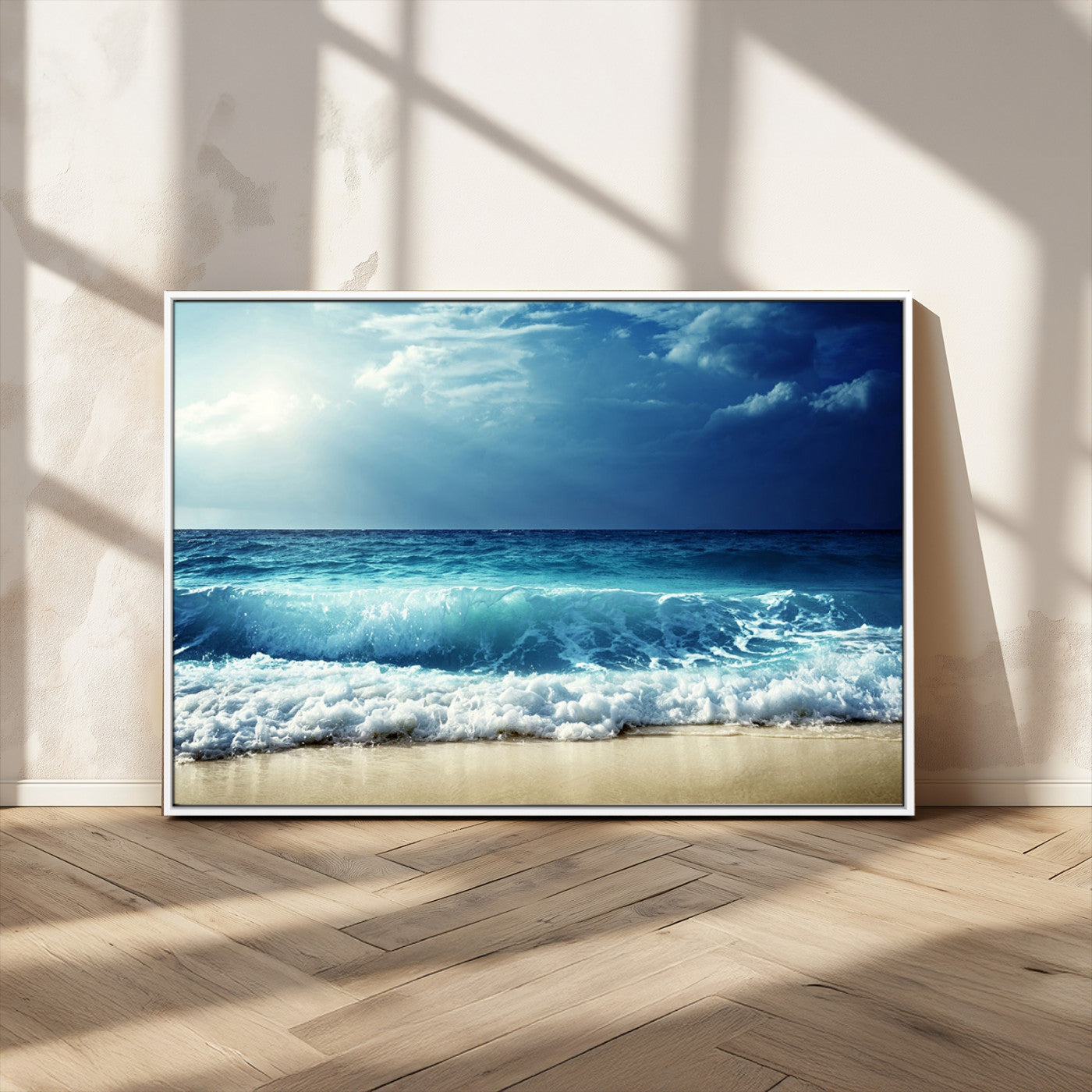 MGV-FC-36X24 - Majestic Ocean Wave Wall Art Canvas | 3 Panel Large Seascape Print for Living Room, Bedroom, Office Decor, Ready to Hang