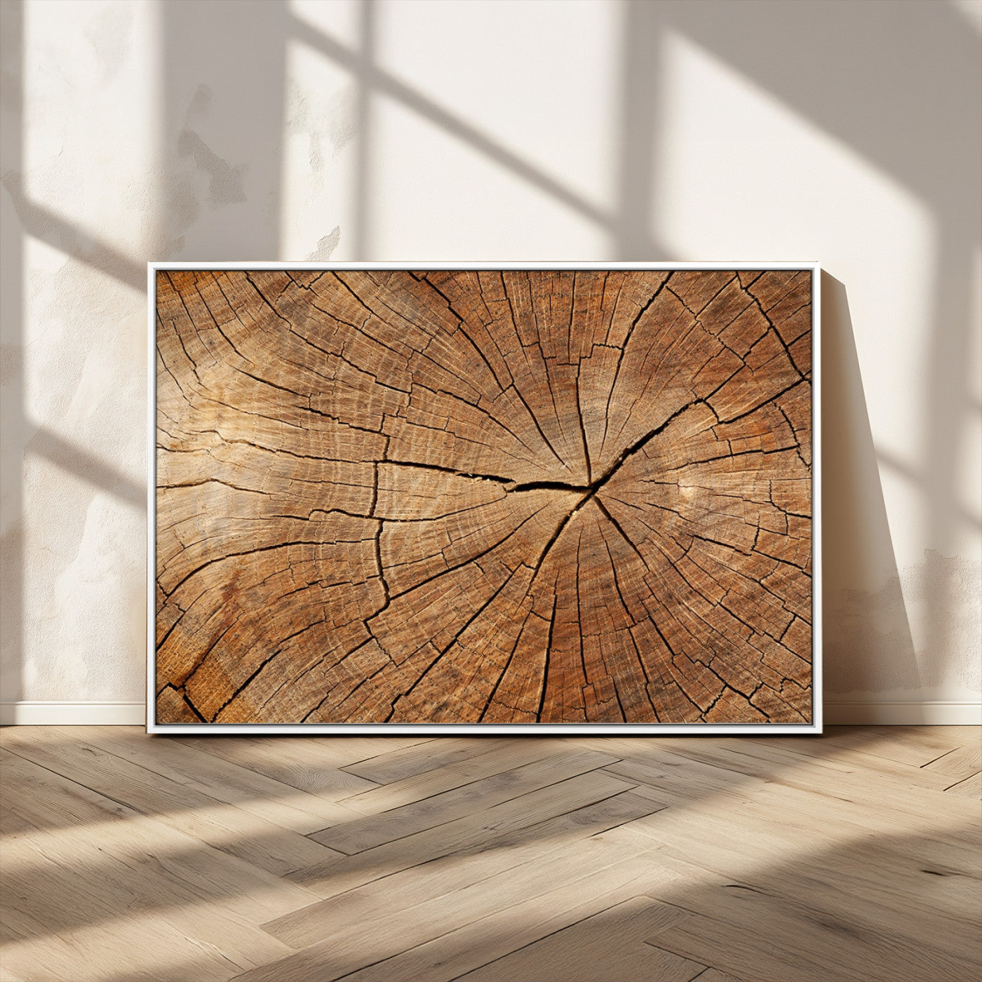 MGV-FC-36X24 - Tree Ring Canvas Art, Rustic Wood Grain Wall Art, Tree Slice Decor for Modern Homes, Giclee Multi-Panel Print, Tree Ring Wall Art Set