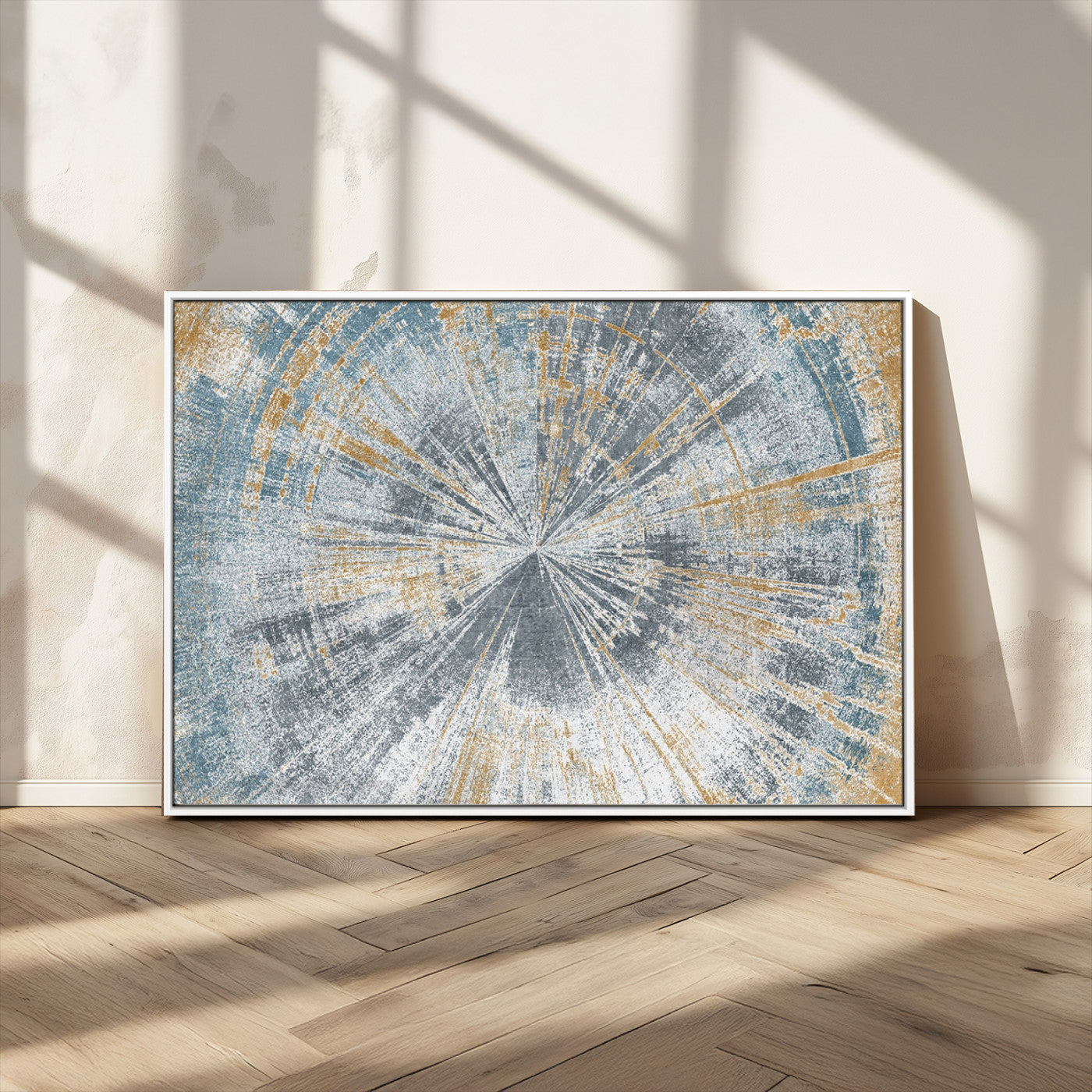 MGV-FC-36X24 - Radiant Abstract Wood Rings Canvas Art – Modern Triptych Wall Decor for Living Room or Farmhouse Decor