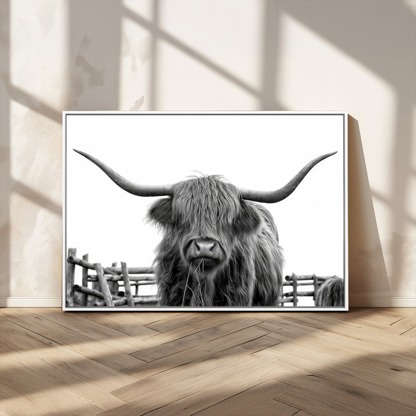 MGV-FC-36X24 - Longhorn Canvas Print, Bighorn Cow Wall Art Canvas Print