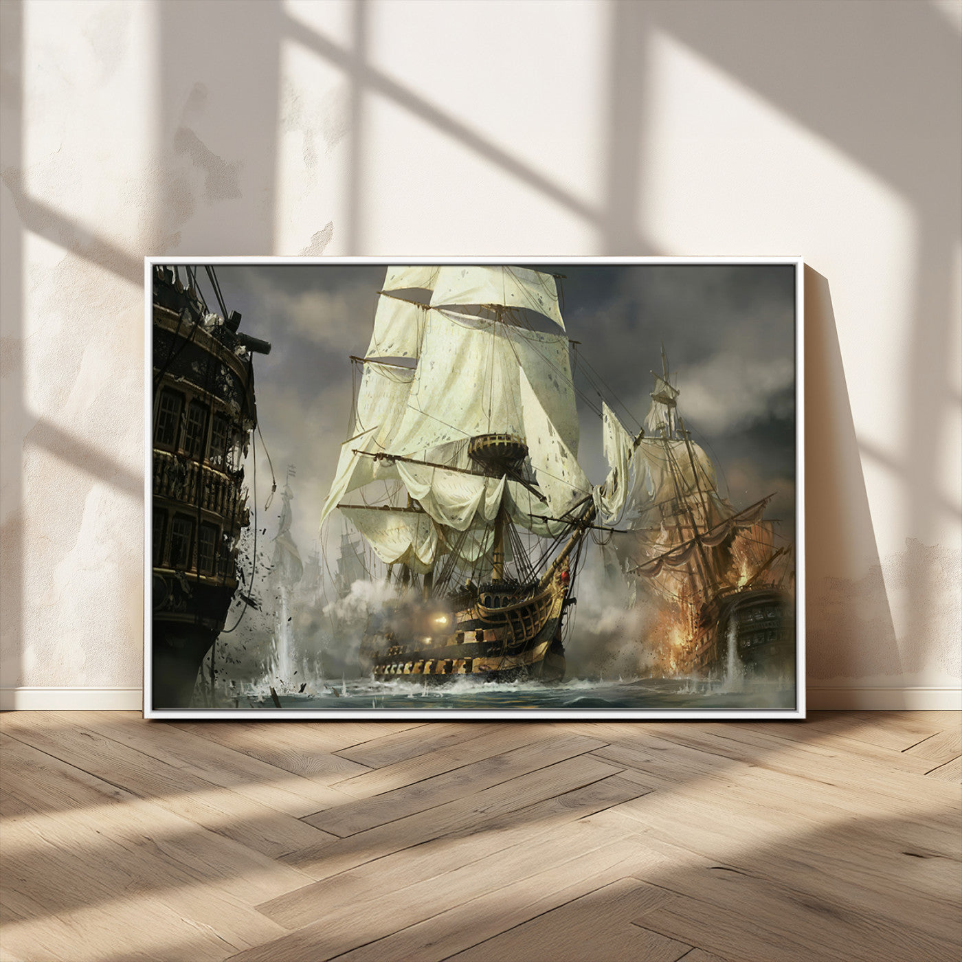 MGV-FC-36X24 - Pirate Ship War Wall Art Canvas Print