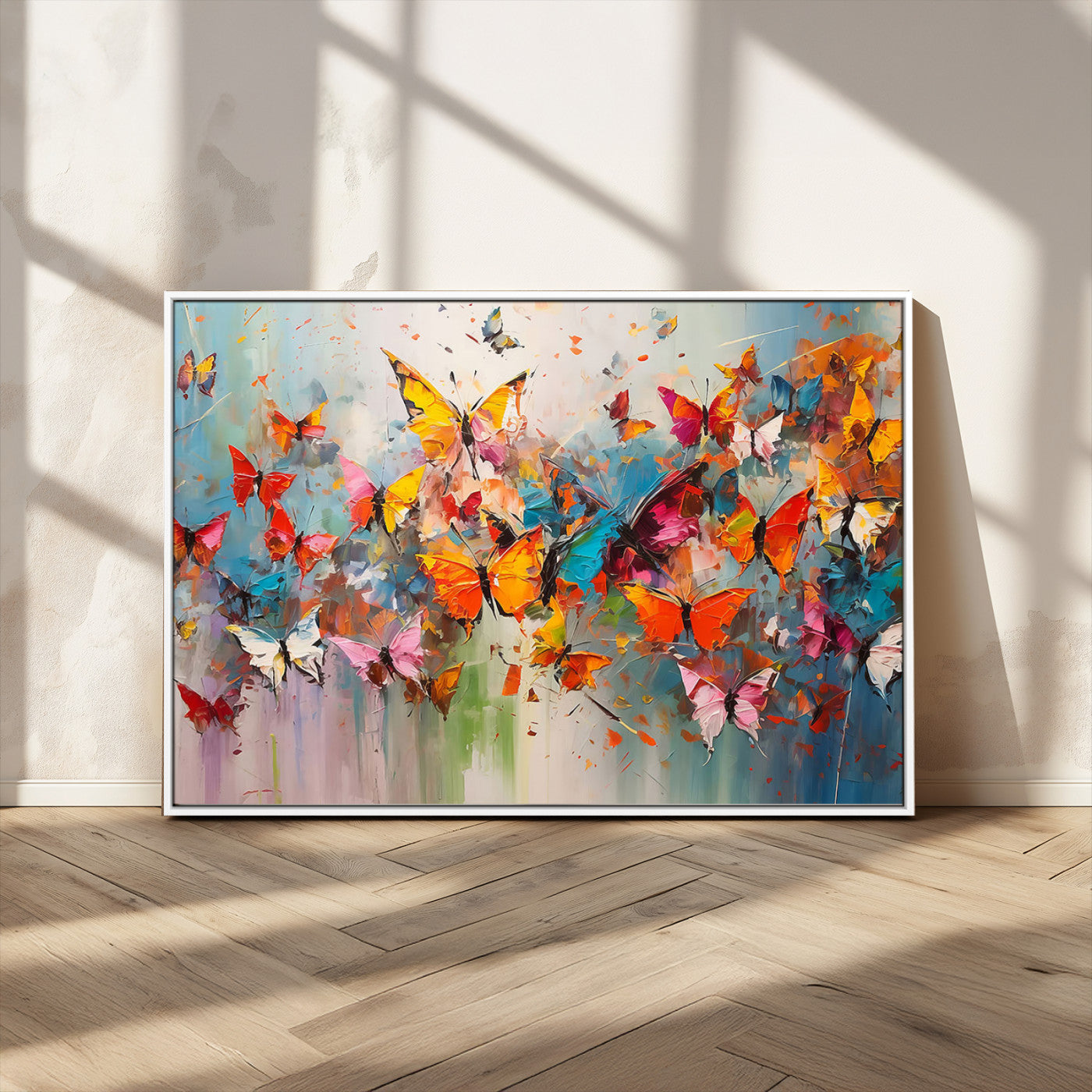 -Abstract Butterfly Wall Art Canvas Print