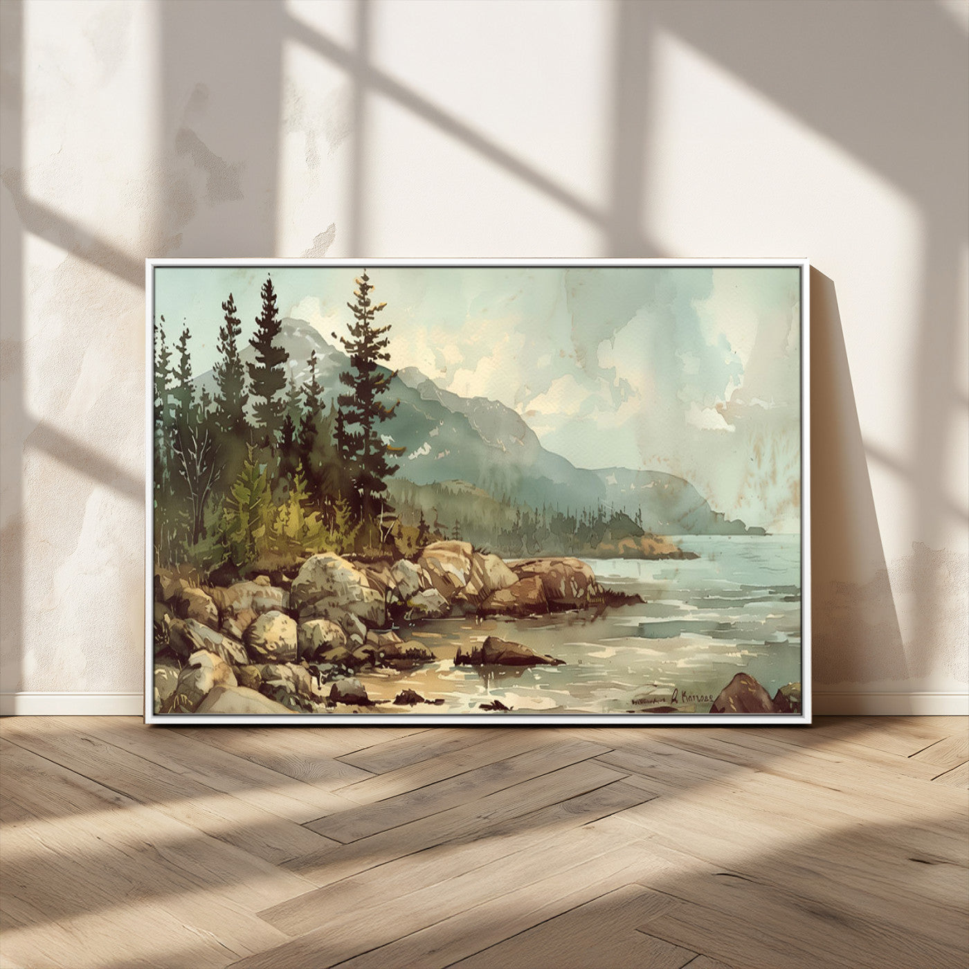 MGV-FC-36X24 - Abstract Acadia National Park Wall Art Canvas Print - Stunning 3-Panel Wall Art Canvas Print, Framed, Ready to Hang