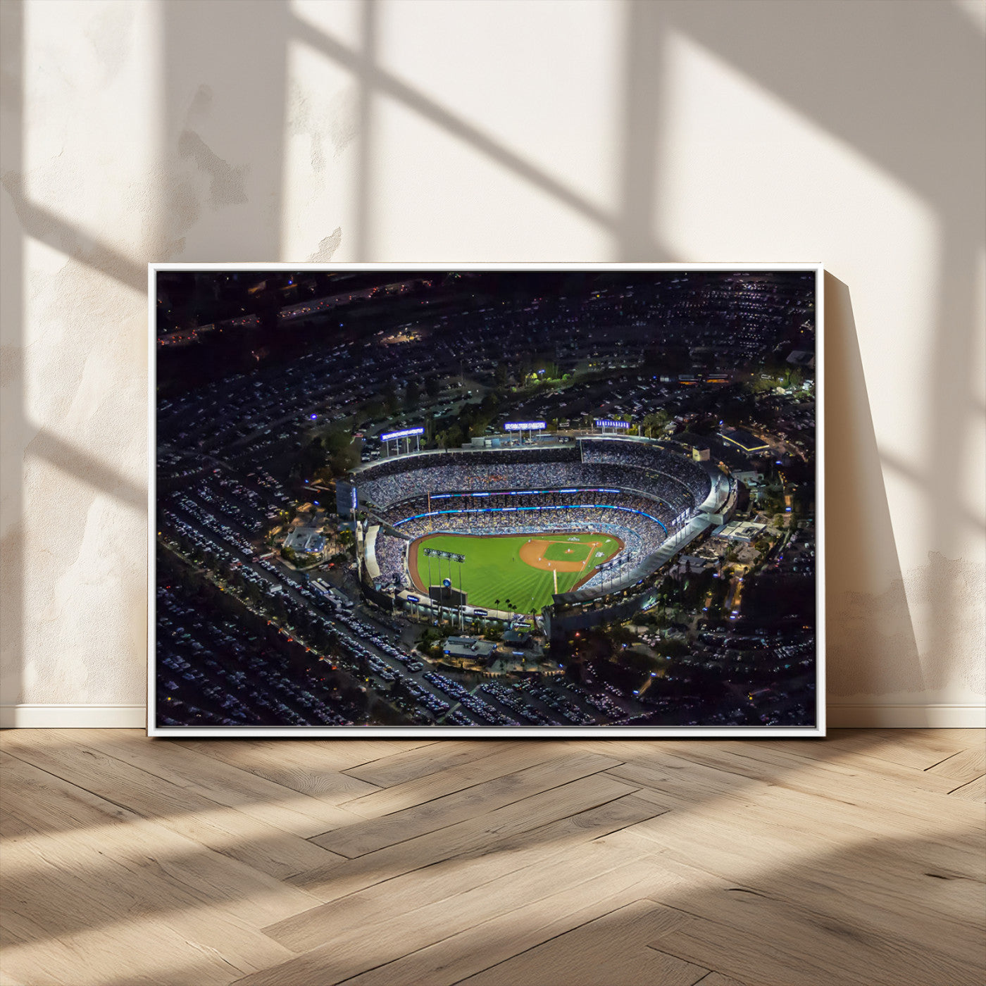 MGV-FC-36X24 - Los Angeles Dodgers Baseball Team Print - California Dodger Stadium Wall Art Canvas Print