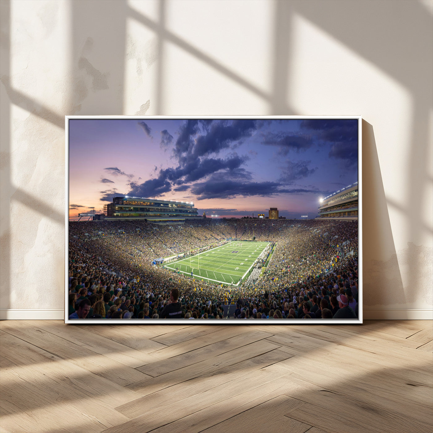 MGV-FC-36X24 - Notre Dame Fighting Irish Football Team Print - Notre Dame Stadium Wall Art Canvas Print