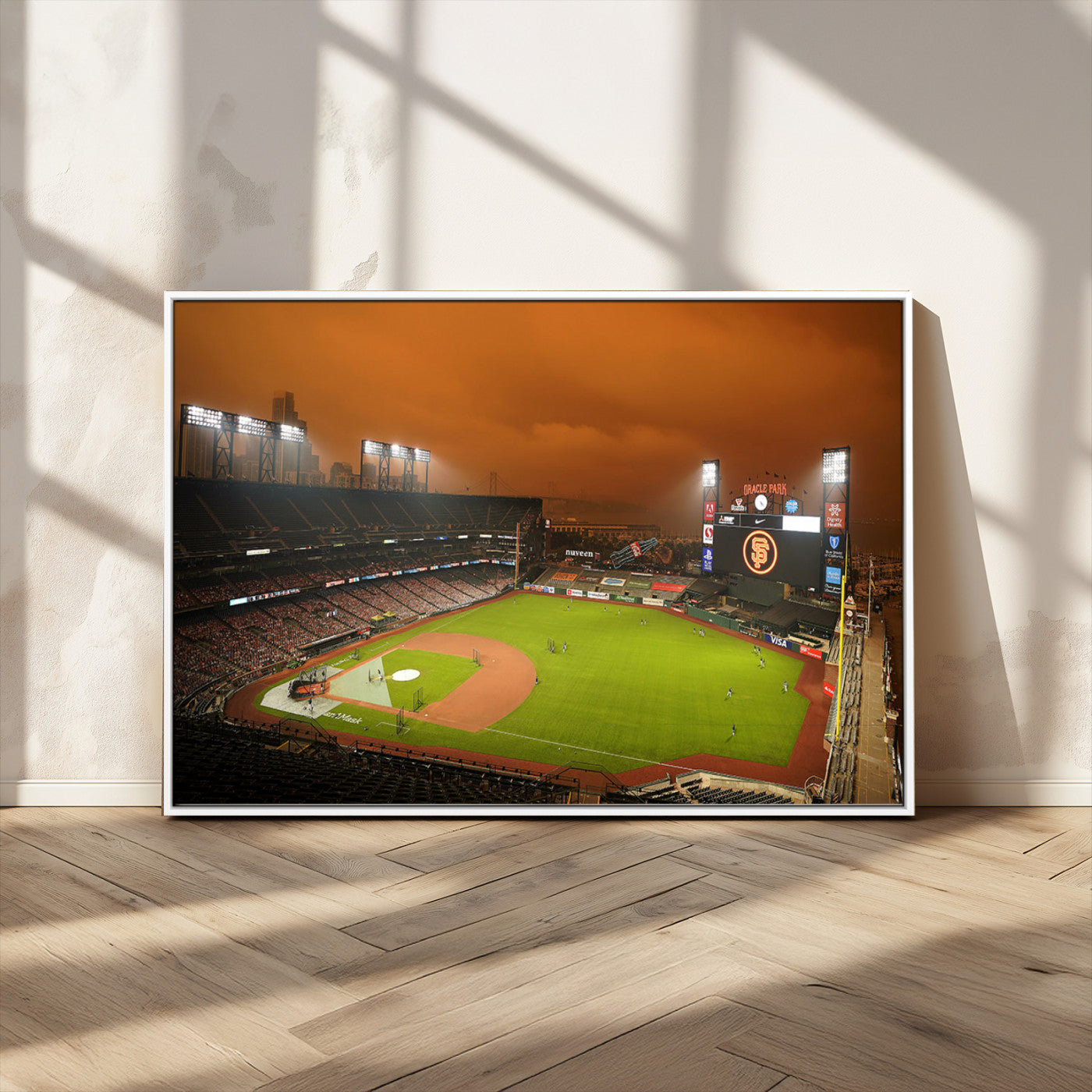 MGV-FC-36X24 - San Francisco Giants Baseball Team Print - Oracle Park Stadium Wall Art Canvas Print