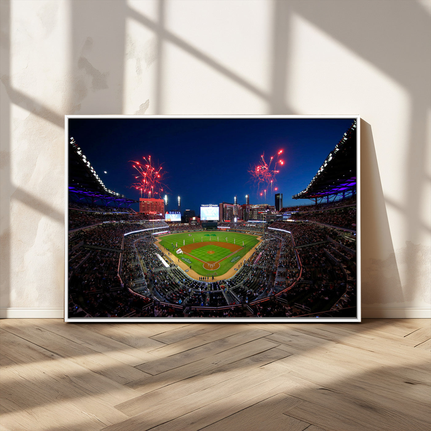 MGV-FC-36X24 - Truist Park Atlanta Braves Baseball Stadium Wall Art Print | Large 3-Panel Canvas Print for Sports