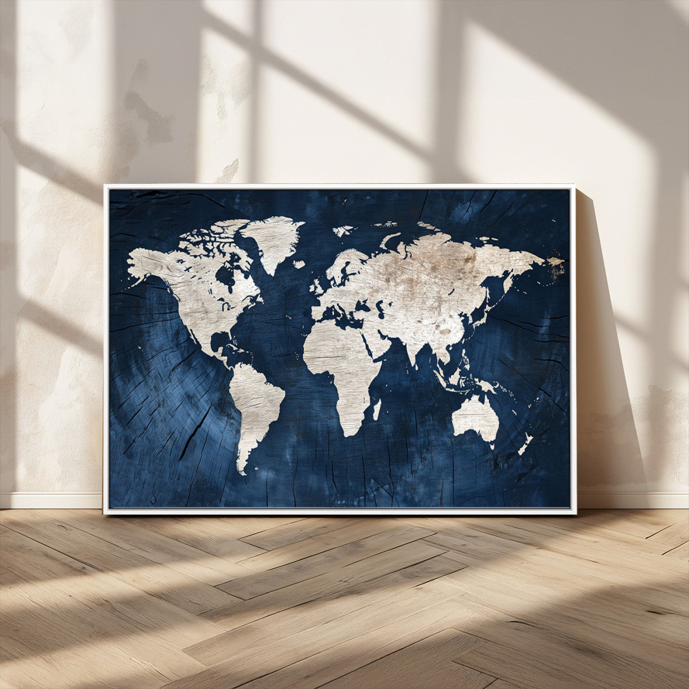 MGV-FC-36X24 - Push Pin World Map Canvas Print – Framed Wall Art for Couples to Track Their Travels – Anniversary
