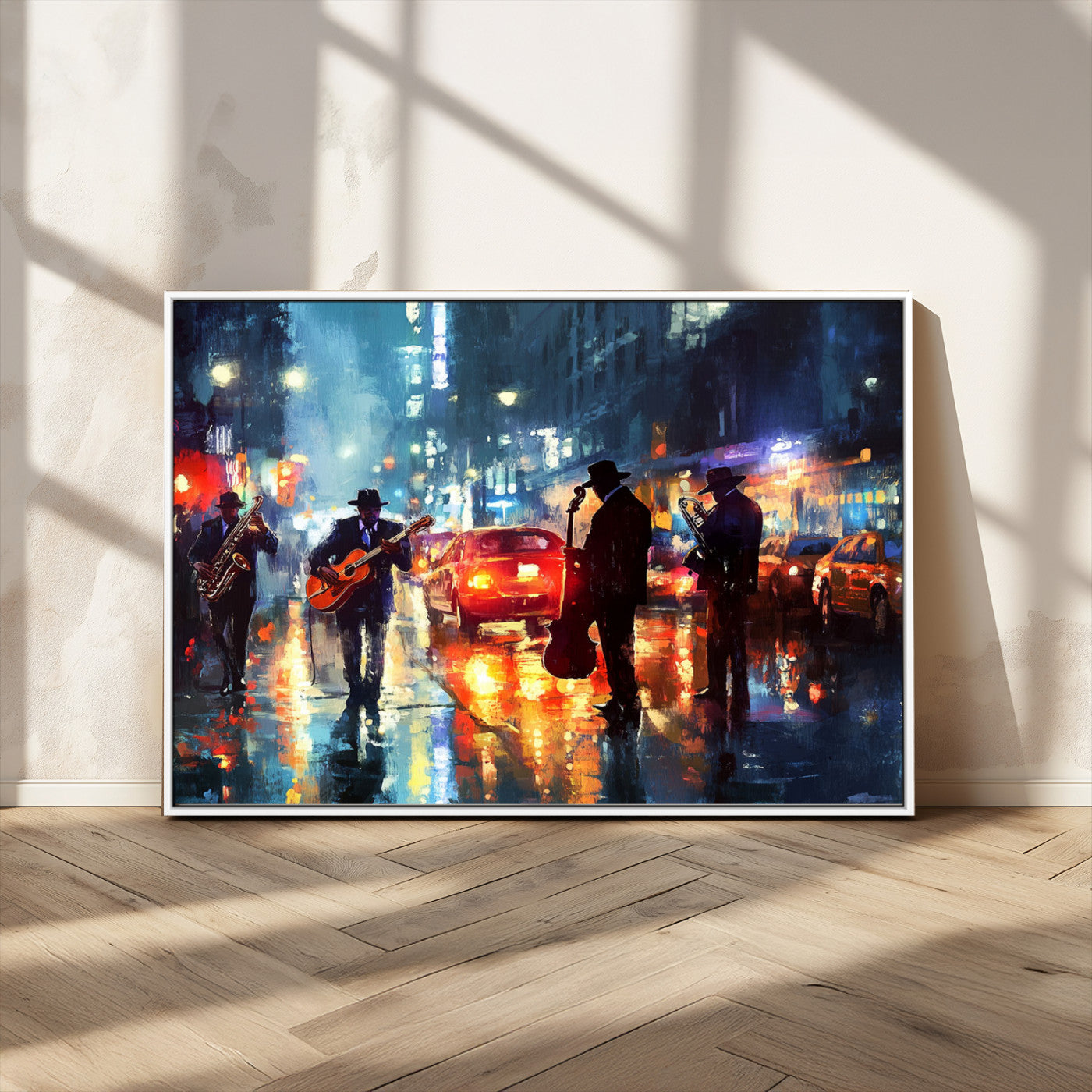 MGV-FC-36X24 - African American Jazz Canvas - Abstract Music Wall Art Print - Abstract Jazz Wall Art Framed Prints