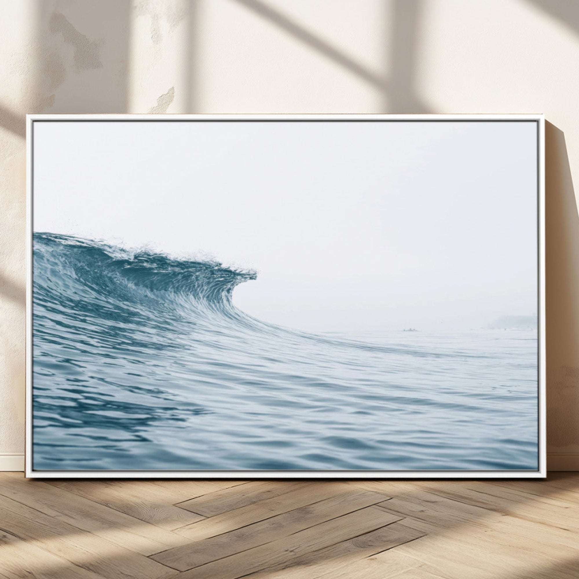87750525-MGV-CV-36X24-Ocean Wave Wall Art Canvas Print – Framed Coastal Decor Art Picture Modern Ocean Artwork for Home Office